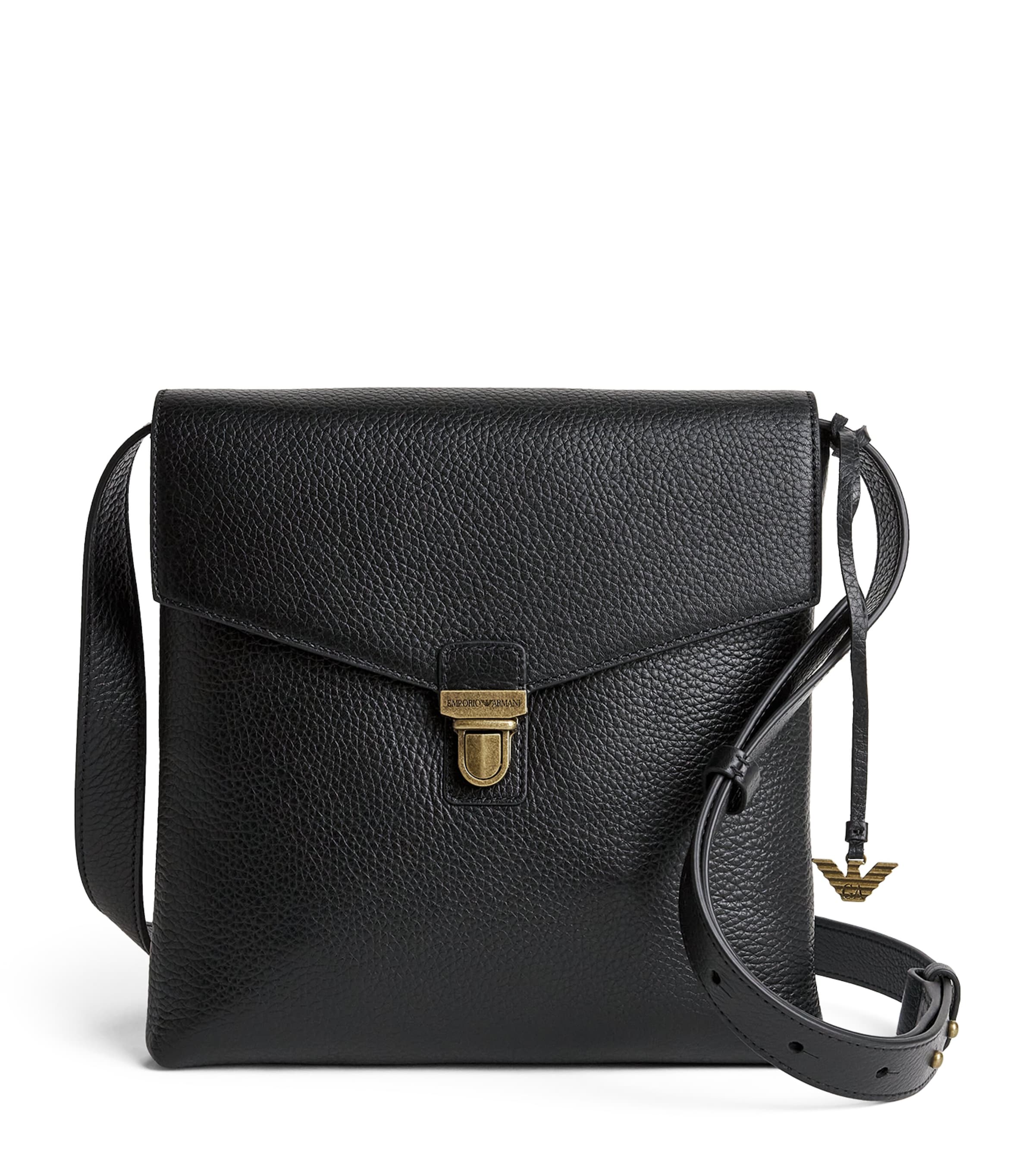 Emporio Armani Grained Leather Cross-Body Bag