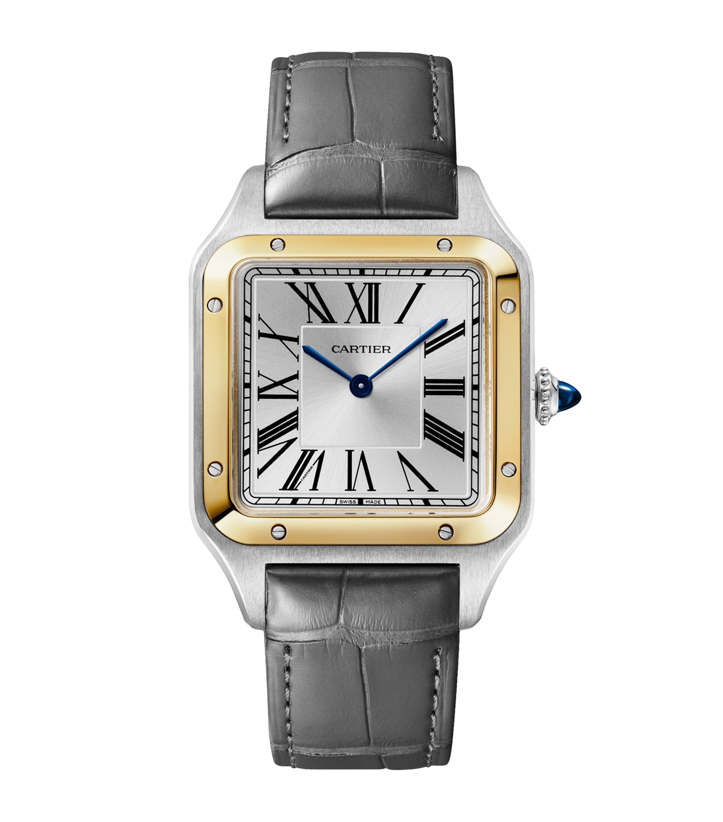 Cartier Large Stainless Steel and Yellow Gold Santos-Dumont Watch 31.4mm Steel + Yellow Gold