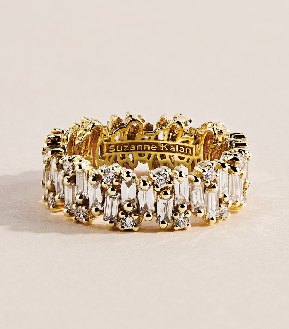 Suzanne Kalan Yellow Gold and Diamond Shimmer Audrey Ring Yg/wd