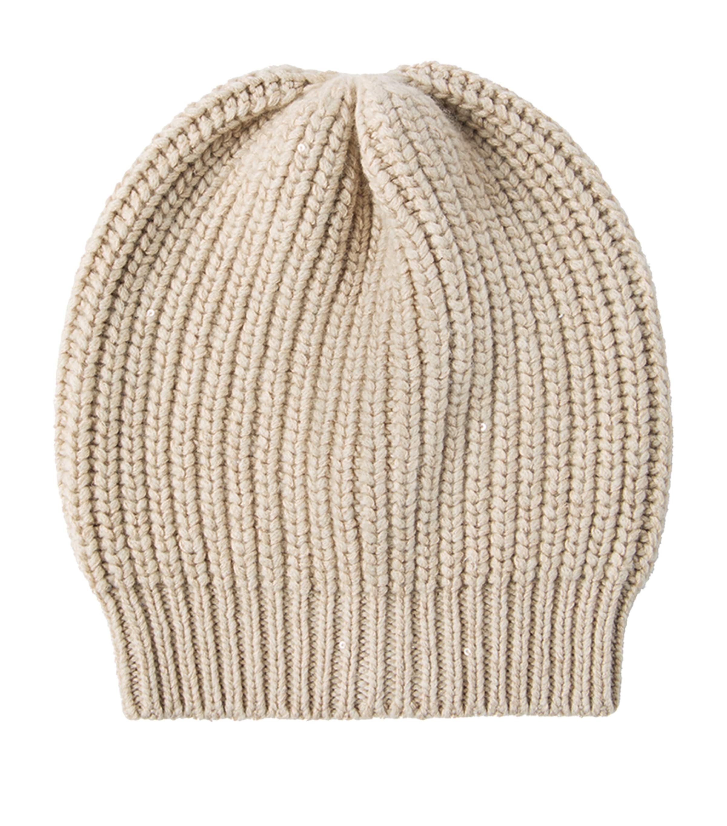 Brunello Cucinelli Silk-Cashmere Embellished Beanie