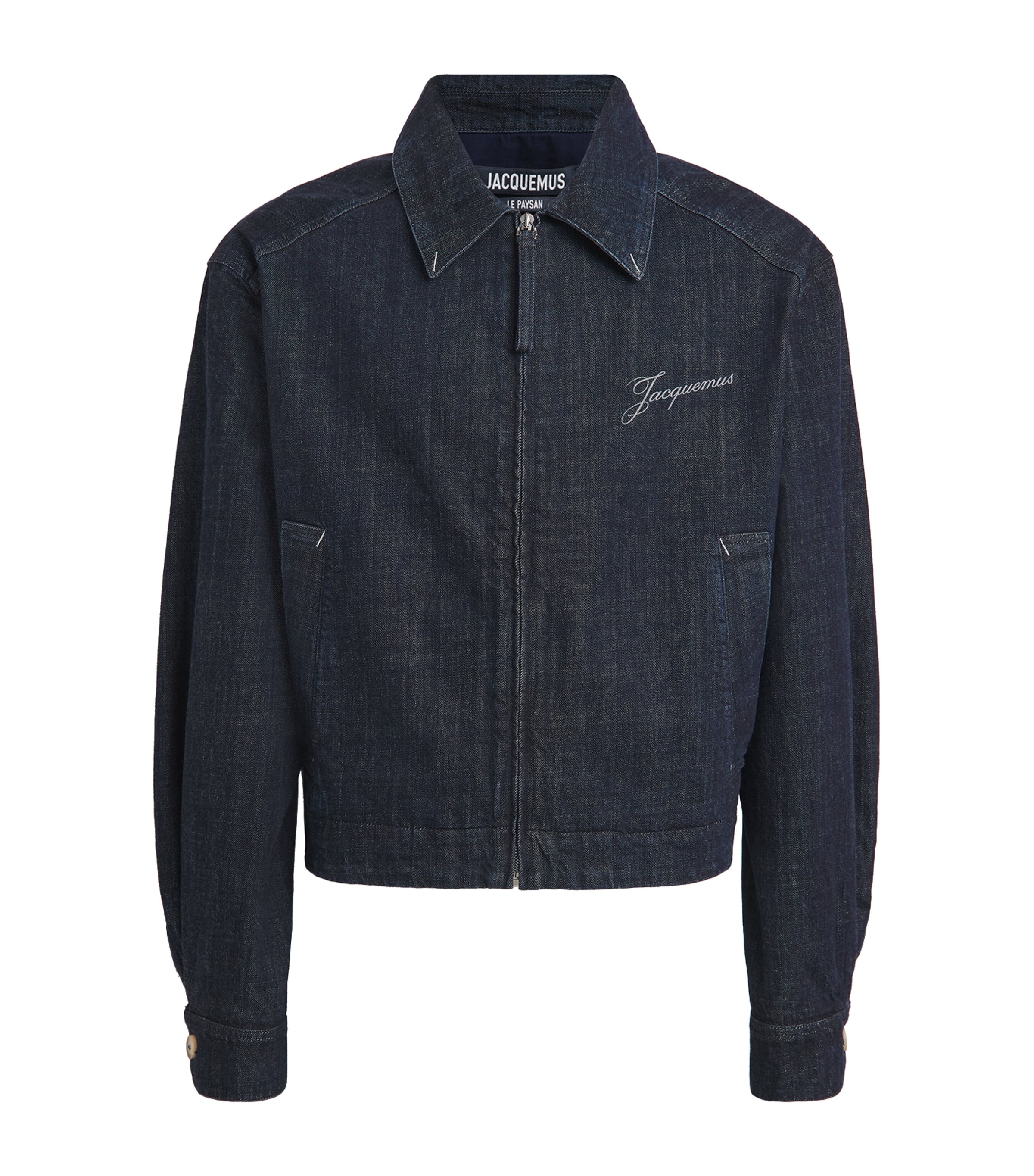 Jacquemus Mens Canvas La Veste De-Nîmes Denim Jacket Dark Navy