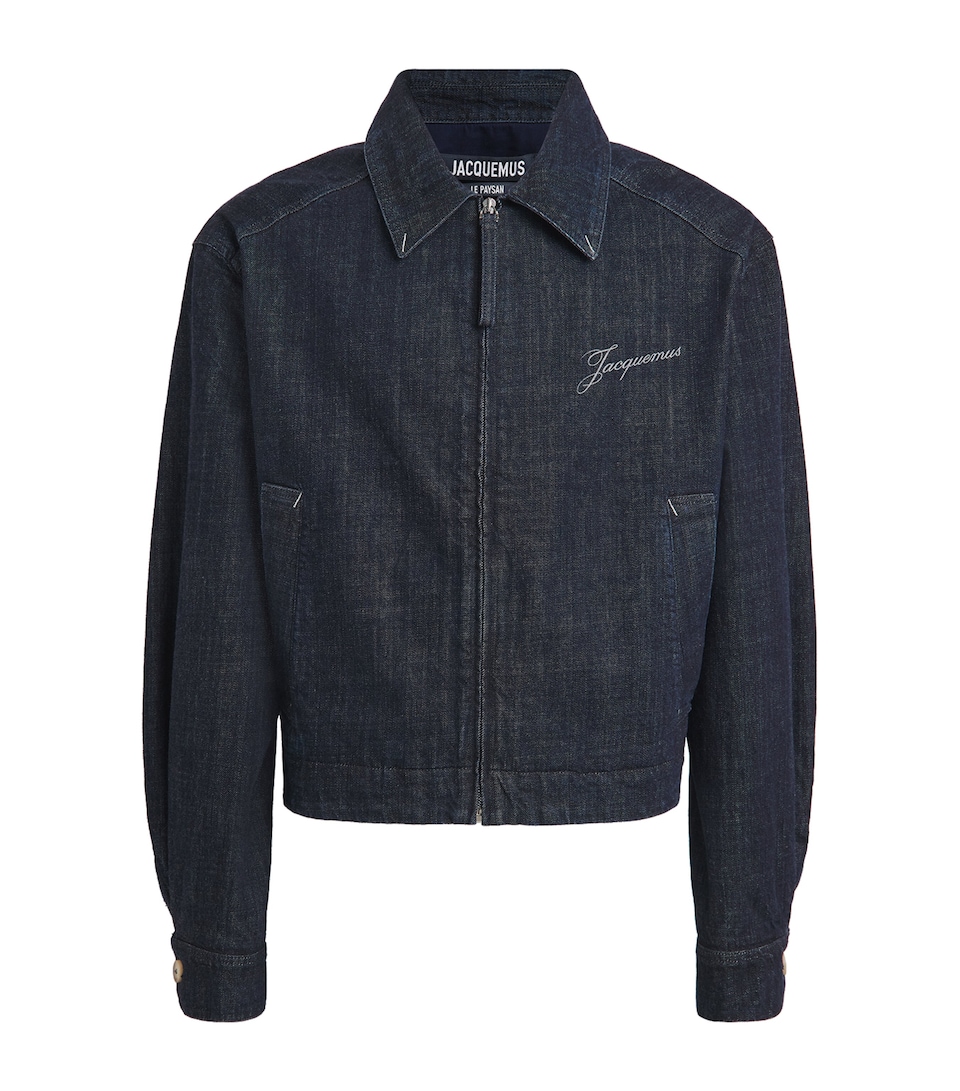 Jacquemus Mens Canvas La Veste De-Nîmes Denim Jacket Dark Navy