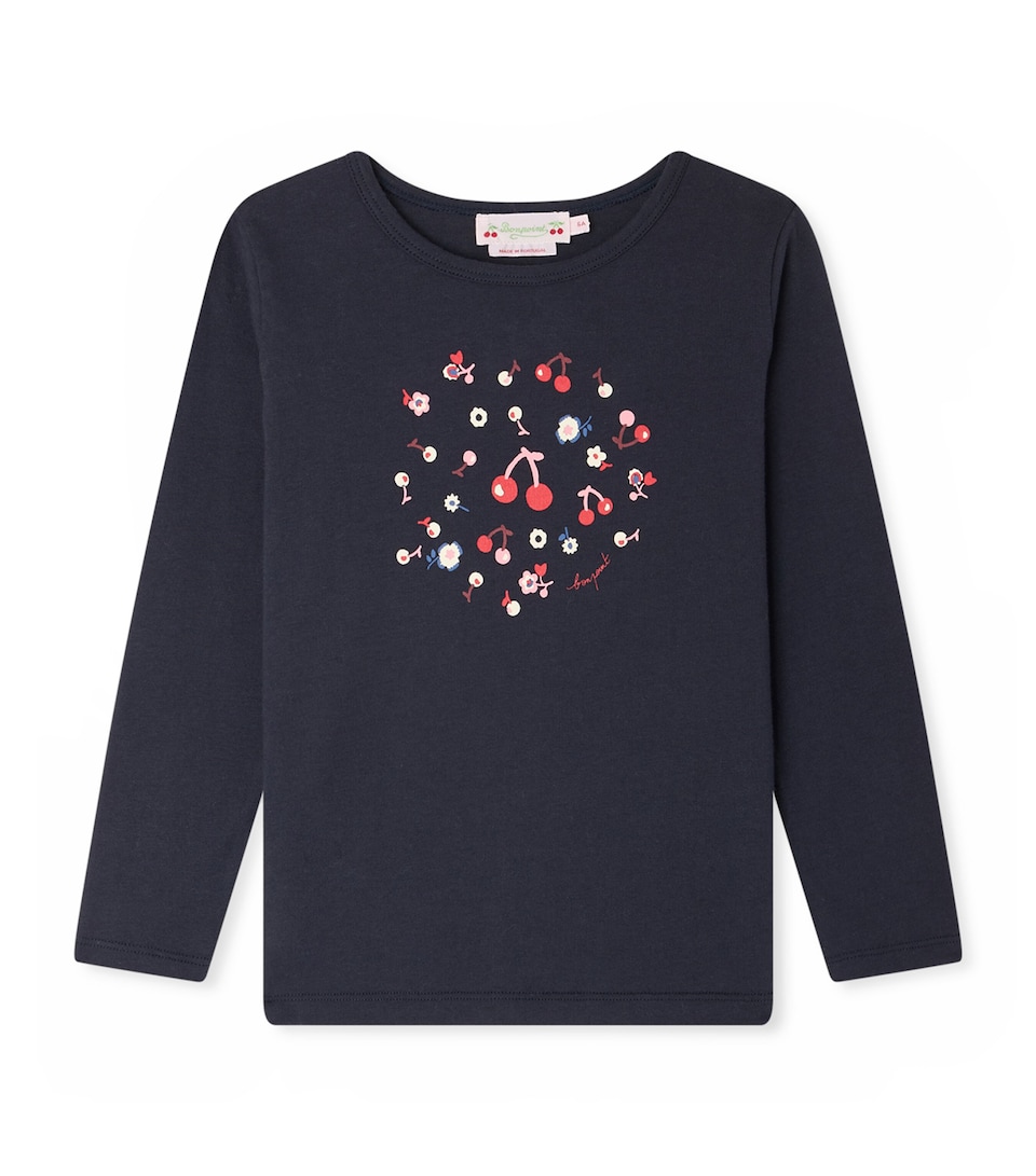 Bonpoint Logo Long-Sleeve T-Shirt (4-8 Years) Upb Marine