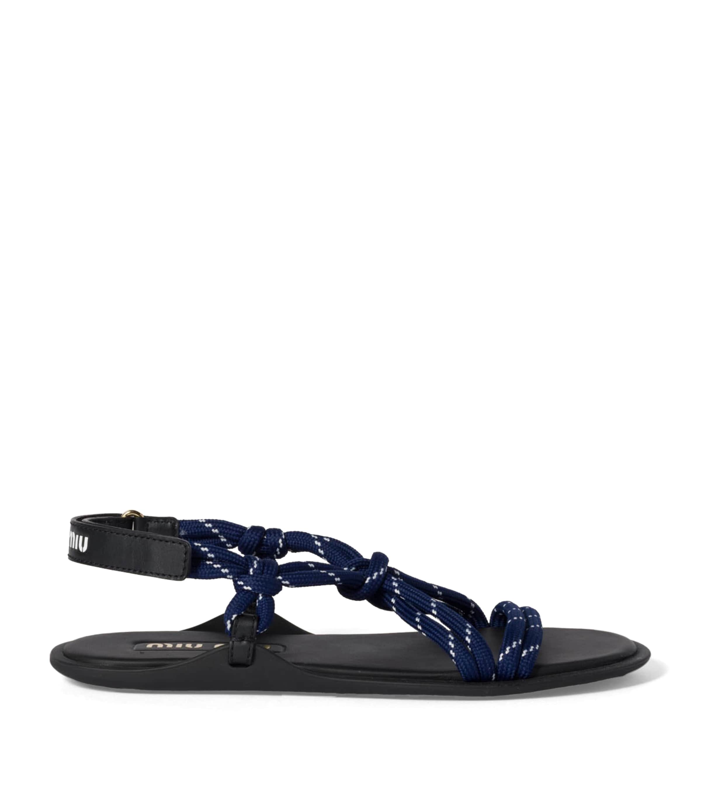 Miu Miu Cord Rivière Sandals | Harrods UK