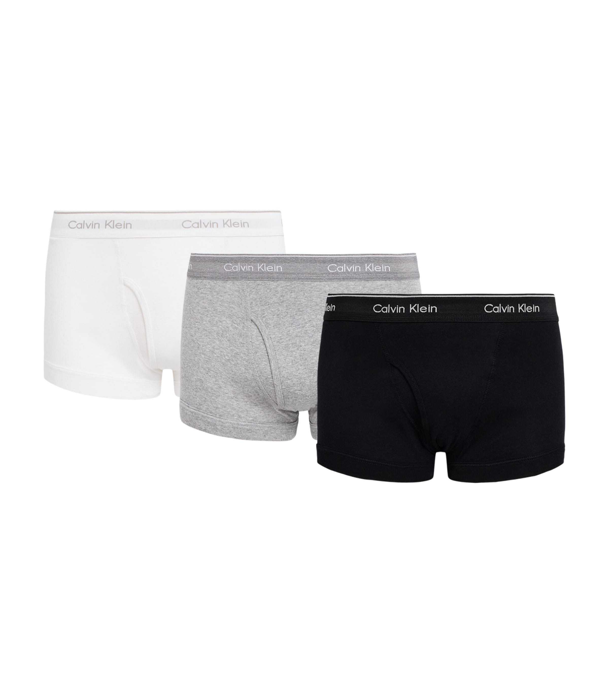 Calvin Klein Mens Cotton Trunks (Pack of 3) Black/grey Heat