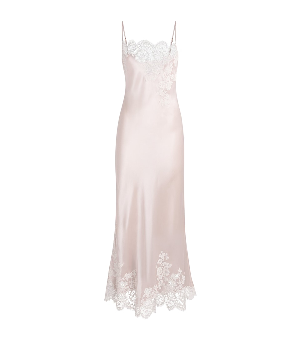 Silk Lace-Trim Julia Slip Dress