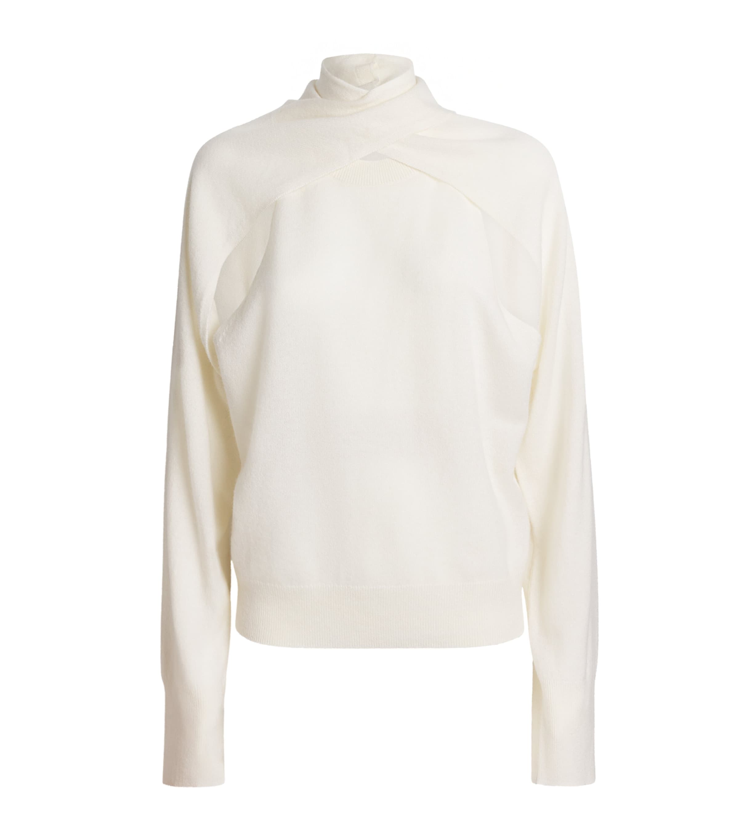 Wool-Cashmere Wrap Sweater