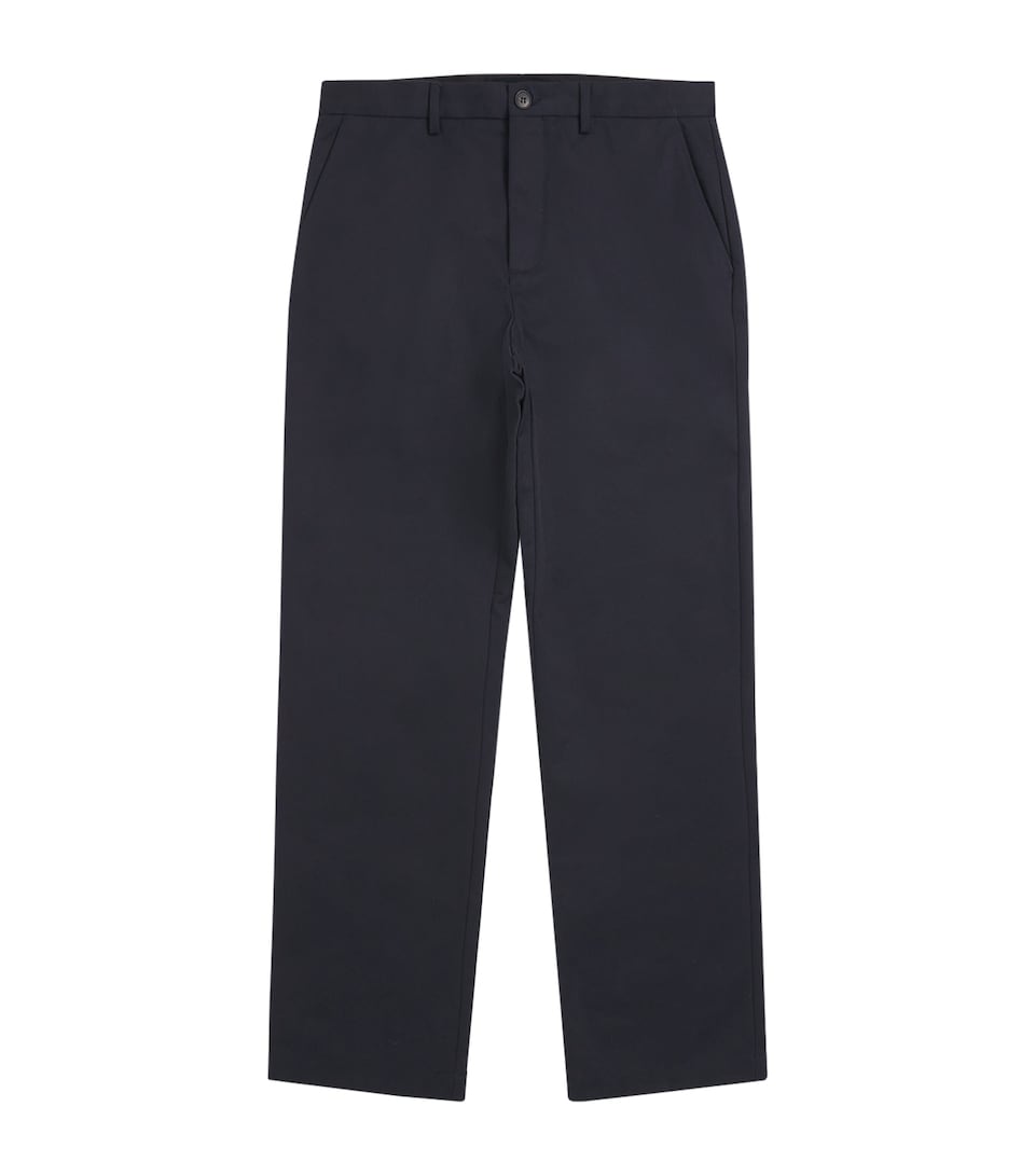Sunspel Mens Cotton Drill Trousers Navy
