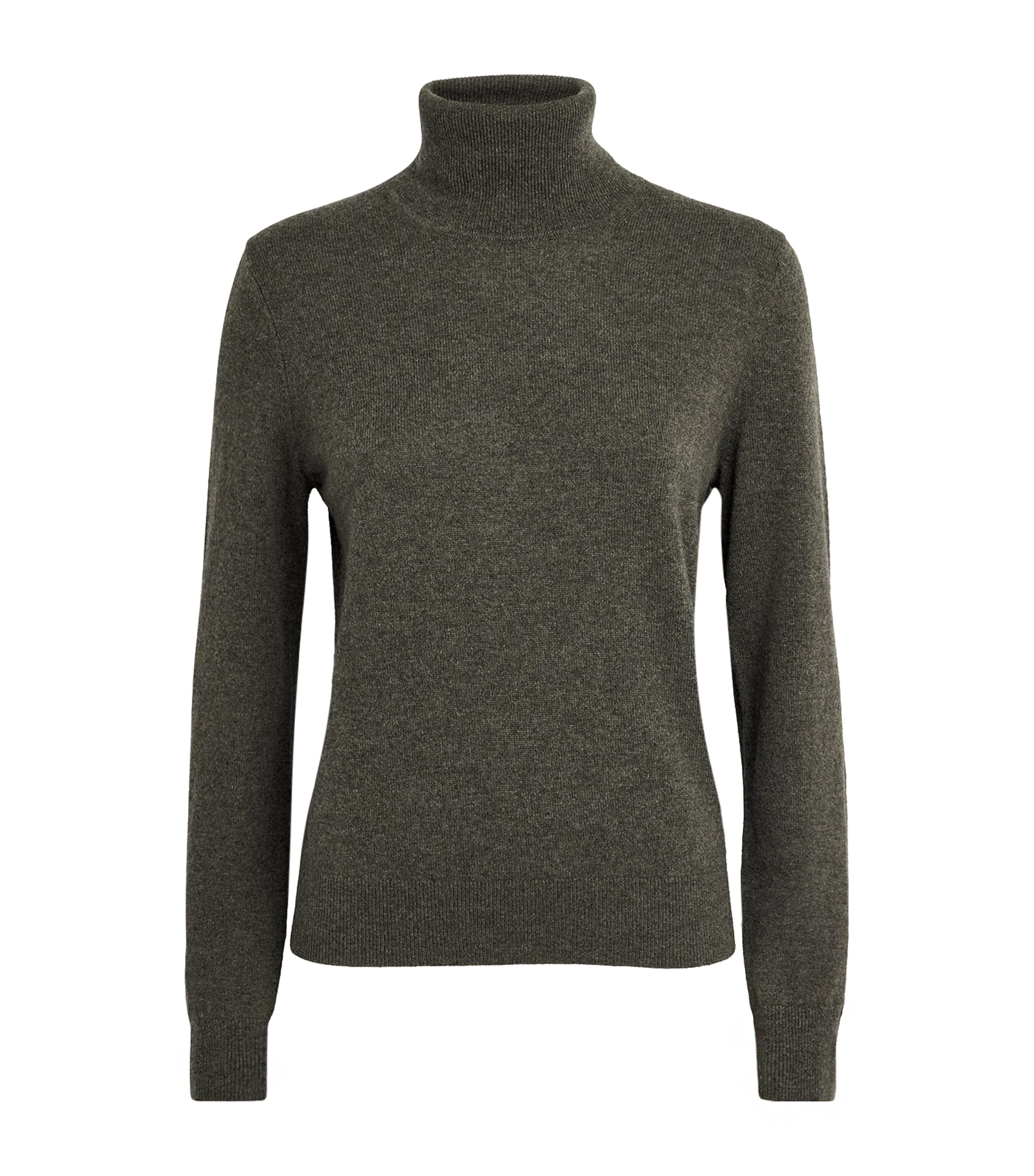 PAIGE Womens Cashmere Funnel-Neck Jacie Sweater Heathered Spruce