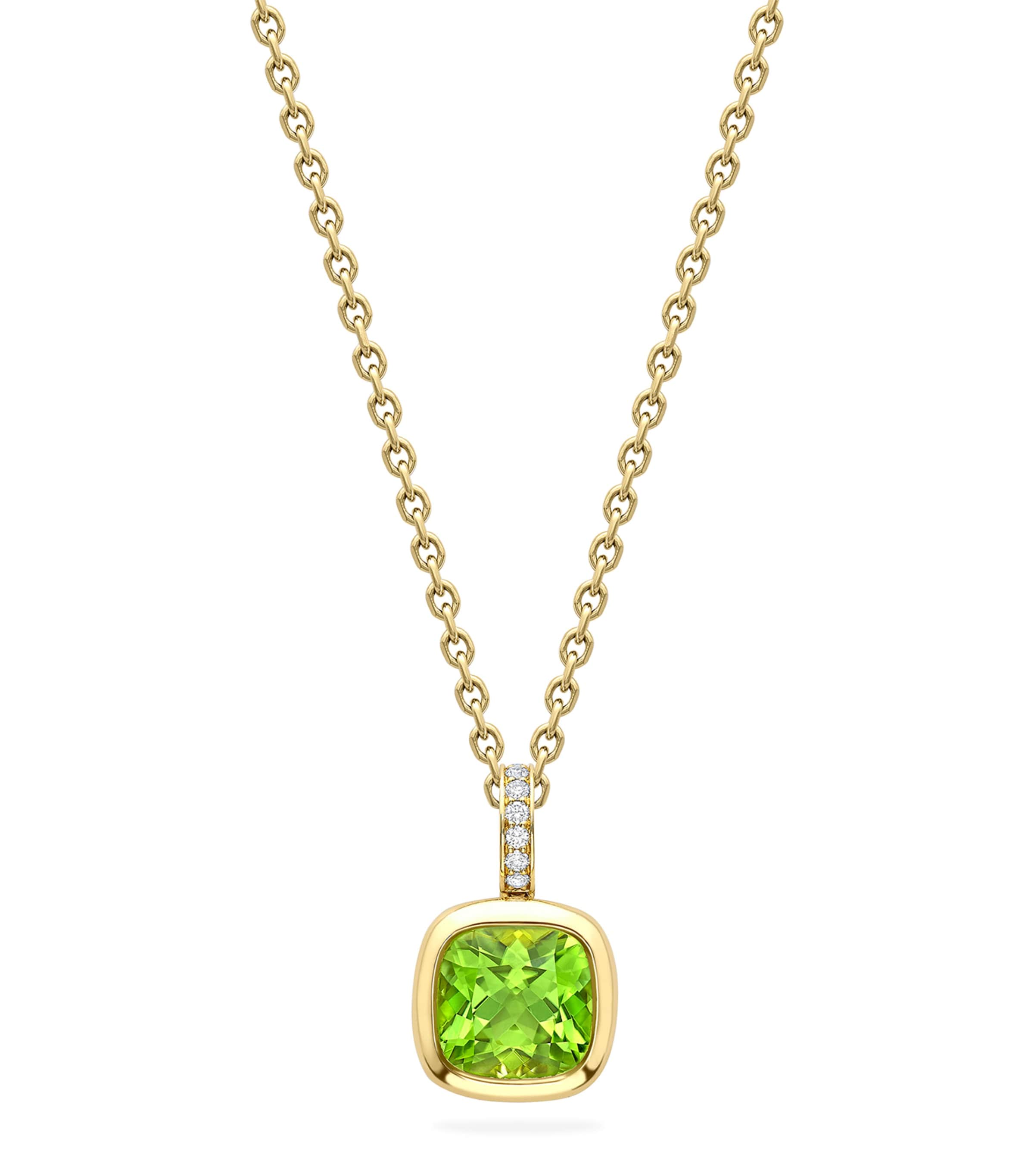 Boodles Yellow Gold, Diamond and Peridot Dolce Vita Pendant Yellow Gold