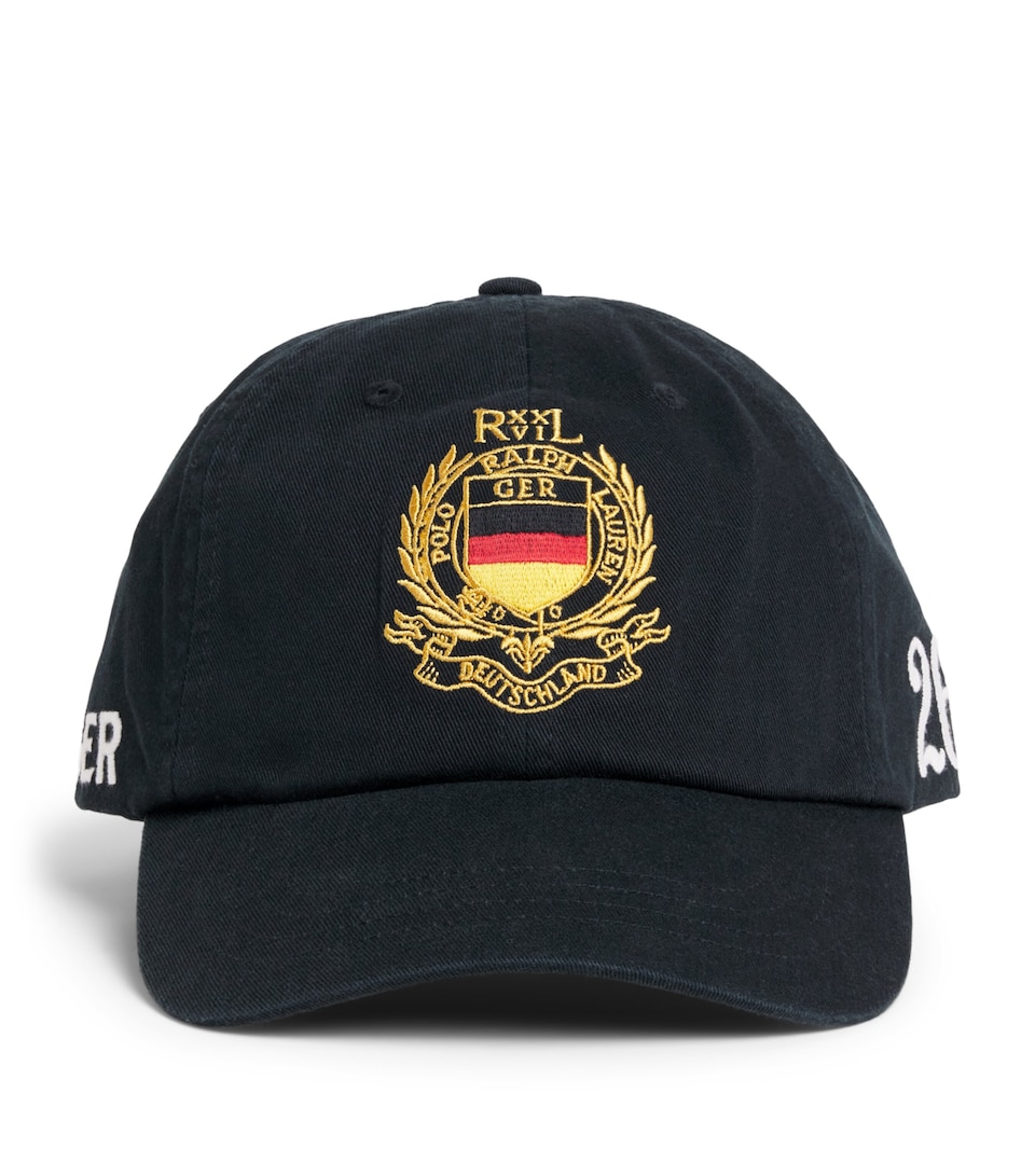 Polo Ralph Lauren Cotton Twill Germany Crest Baseball Cap Polo Black