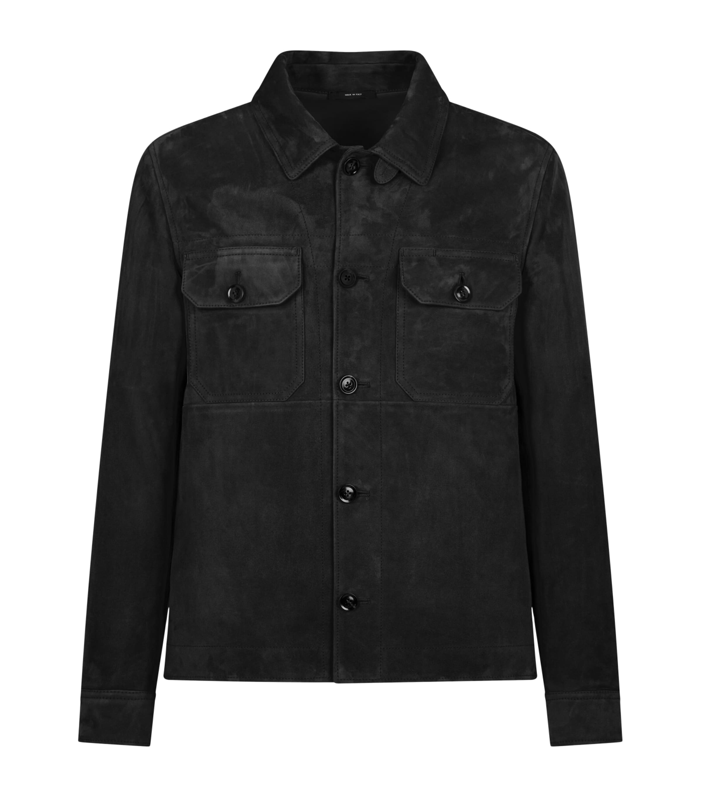 Suede Twin-Pocket Overshirt