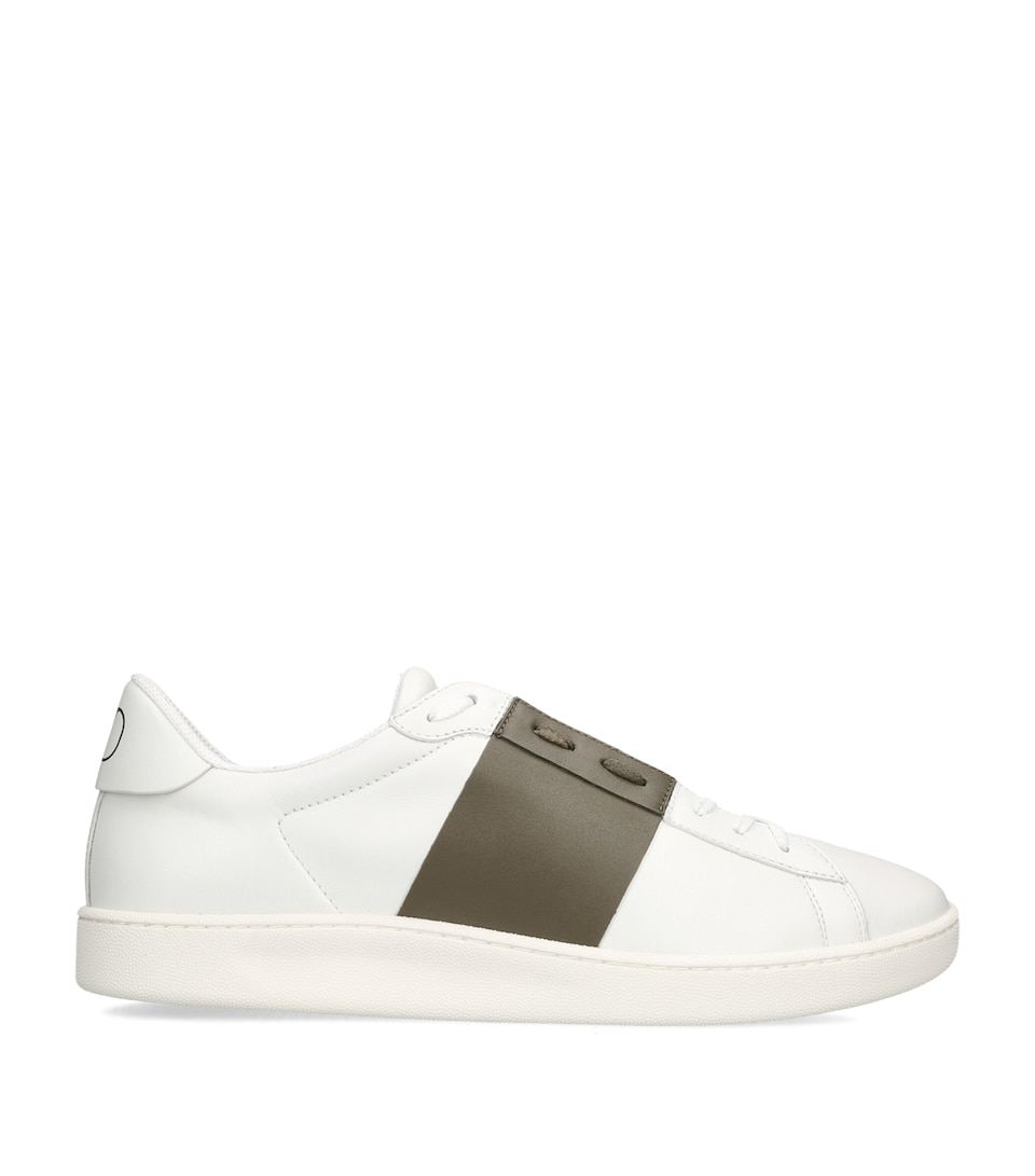 Valentino Garavani Leather Open Royco Sneakers White/comb