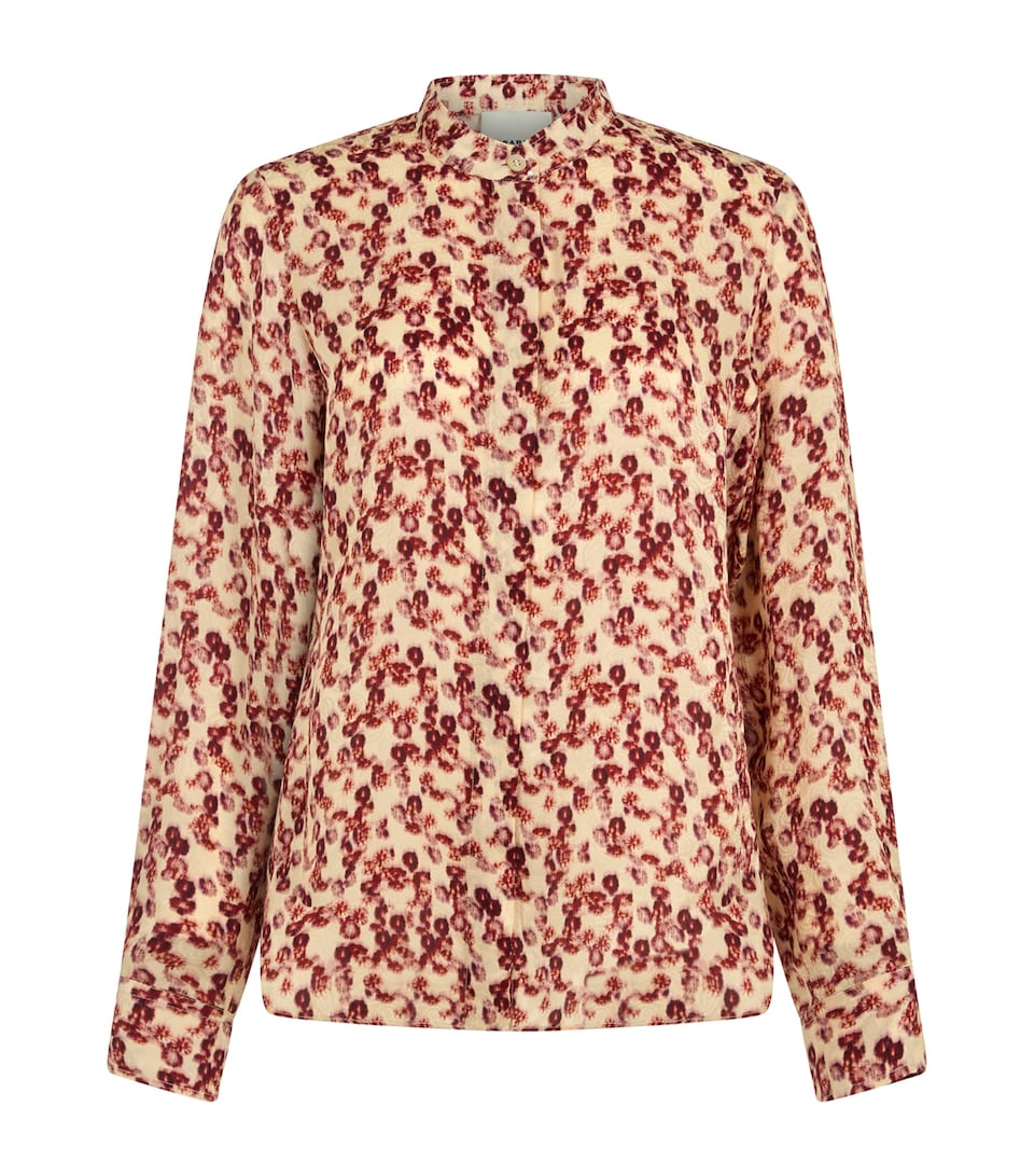 Stretch-Silk Printed Ilda Shirt