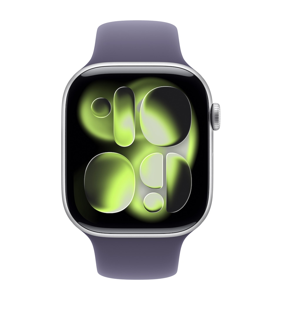 Apple Apple Watch Series 11 - Silver Aluminium with Purple Sport Band, 46mm, Small/Medium Silver