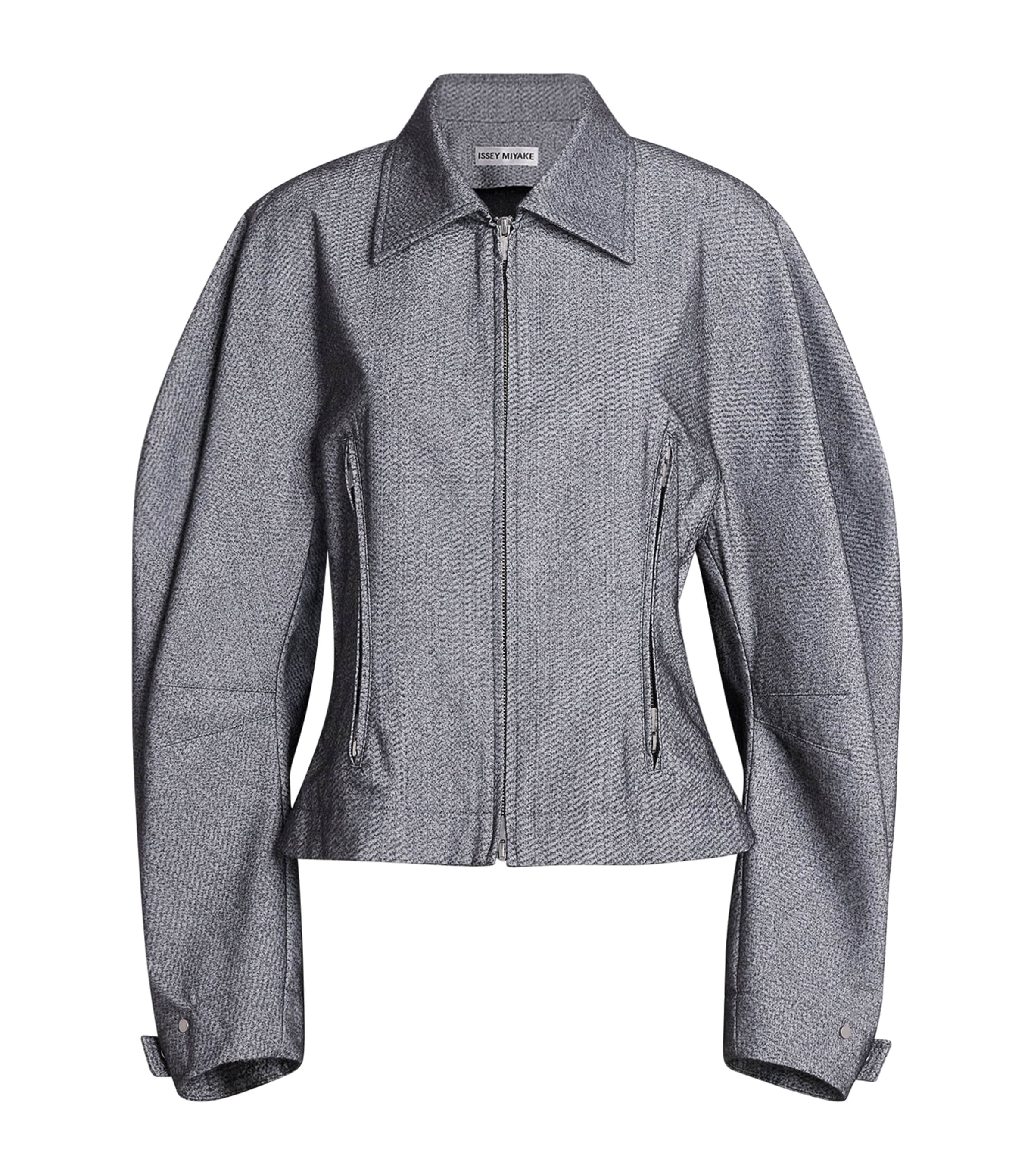 Issey Miyake Womens Textured Reflection Jacket Grey
