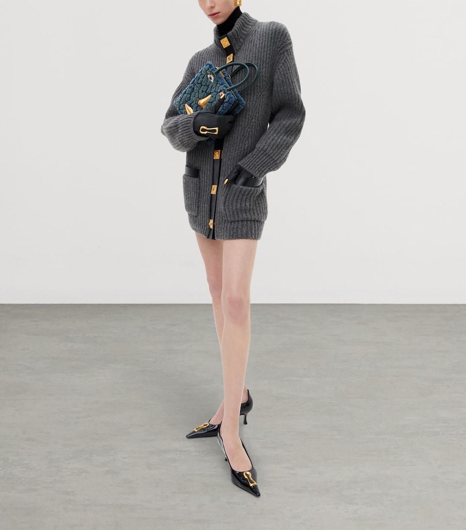 Schiaparelli Short Lambskin Trompe-L’œil Gloves Black