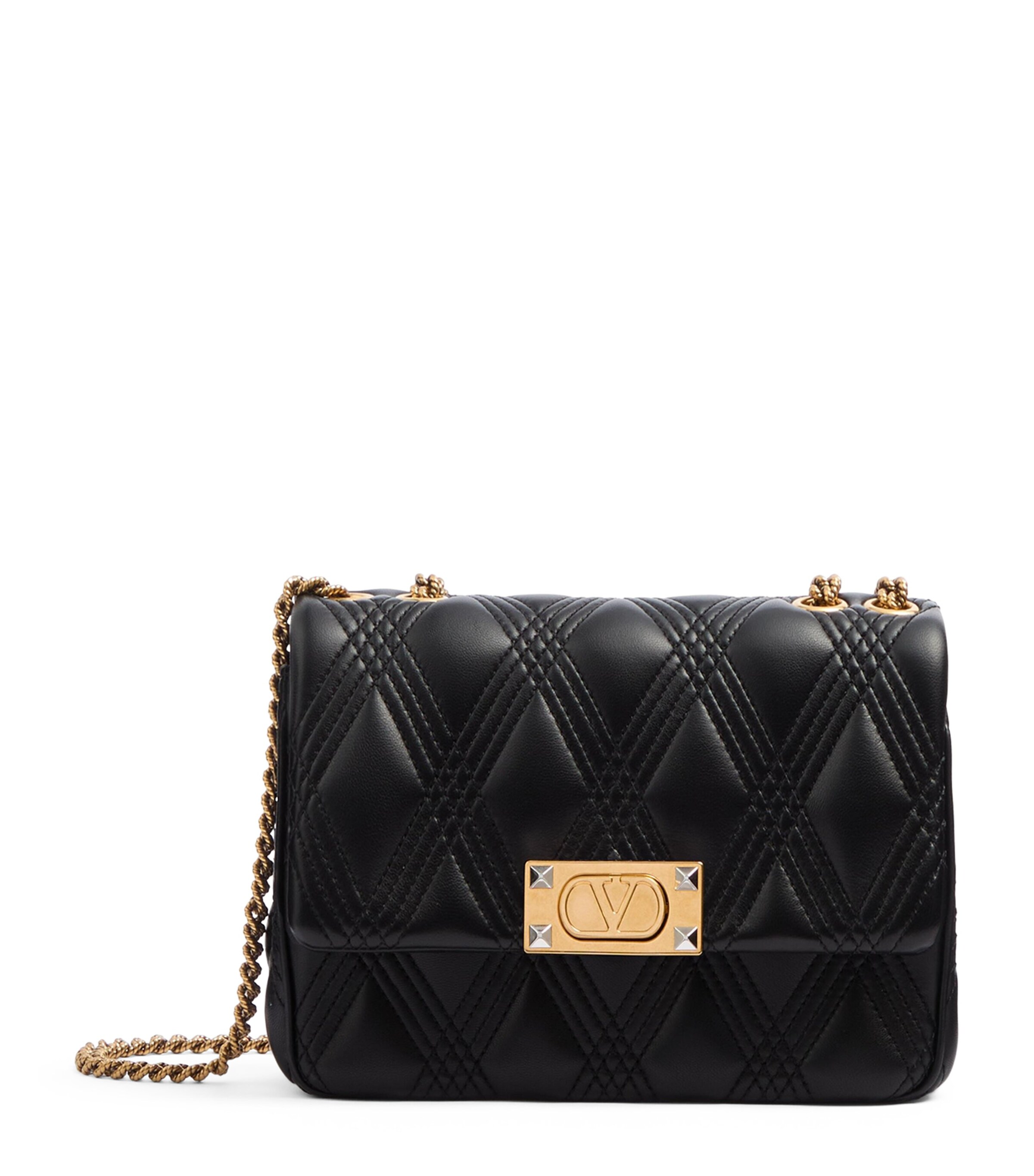 Valentino Garavani Leather Quiltie 67 Purse | Harrods UK
