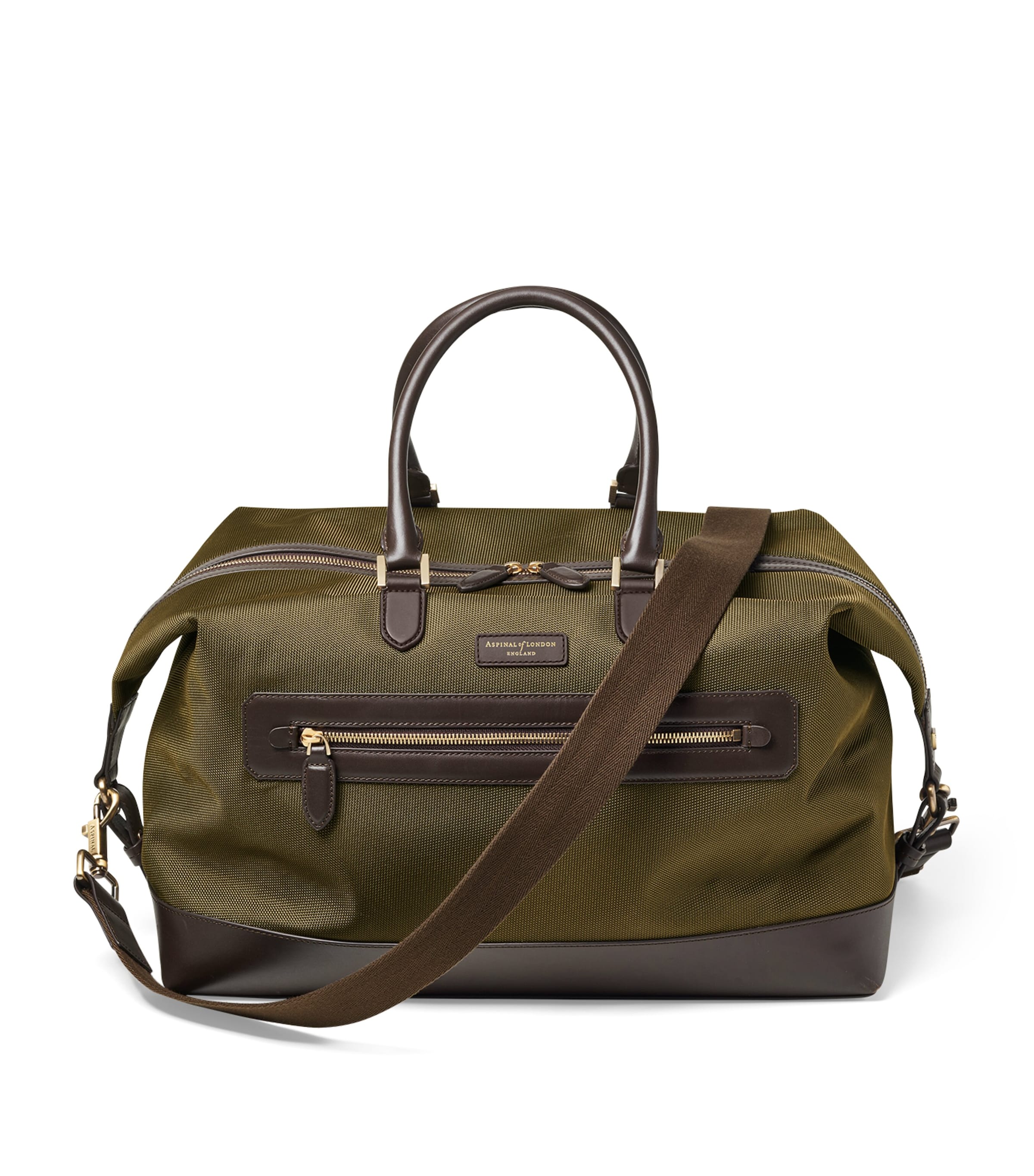 Aspinal Of London Nylon Weekend Bag Khaki
