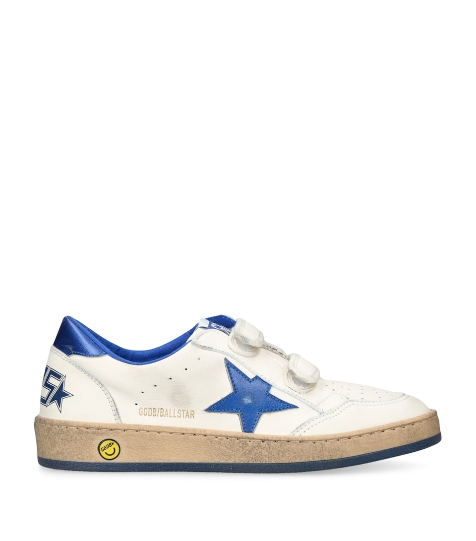 Golden Goose Leather Ball Star Sneakers White/navy