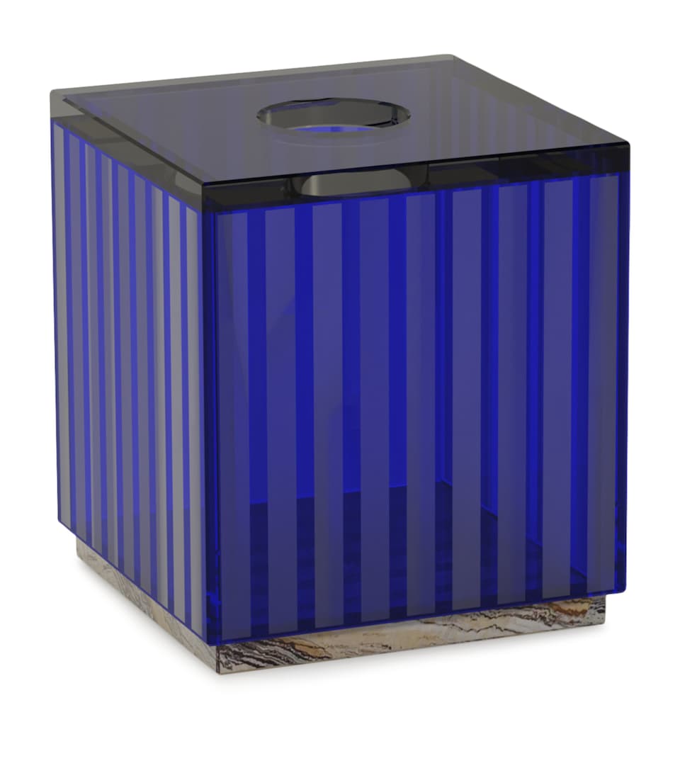 Reflections Copenhagen Crystal Aurora Tissue Box Blue Amber