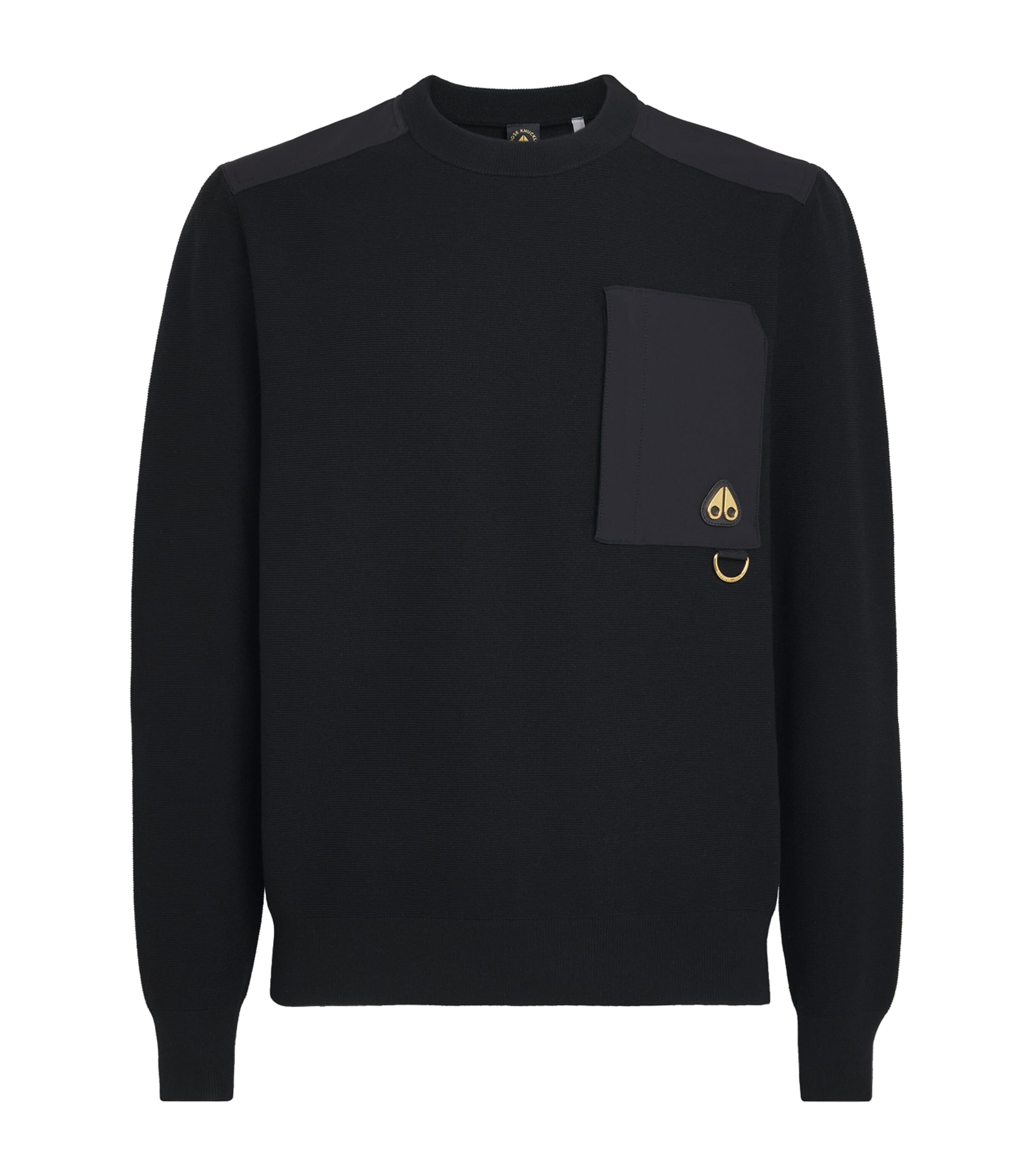 Moose Knuckles Mens Gold Series Elowan Sweater Black