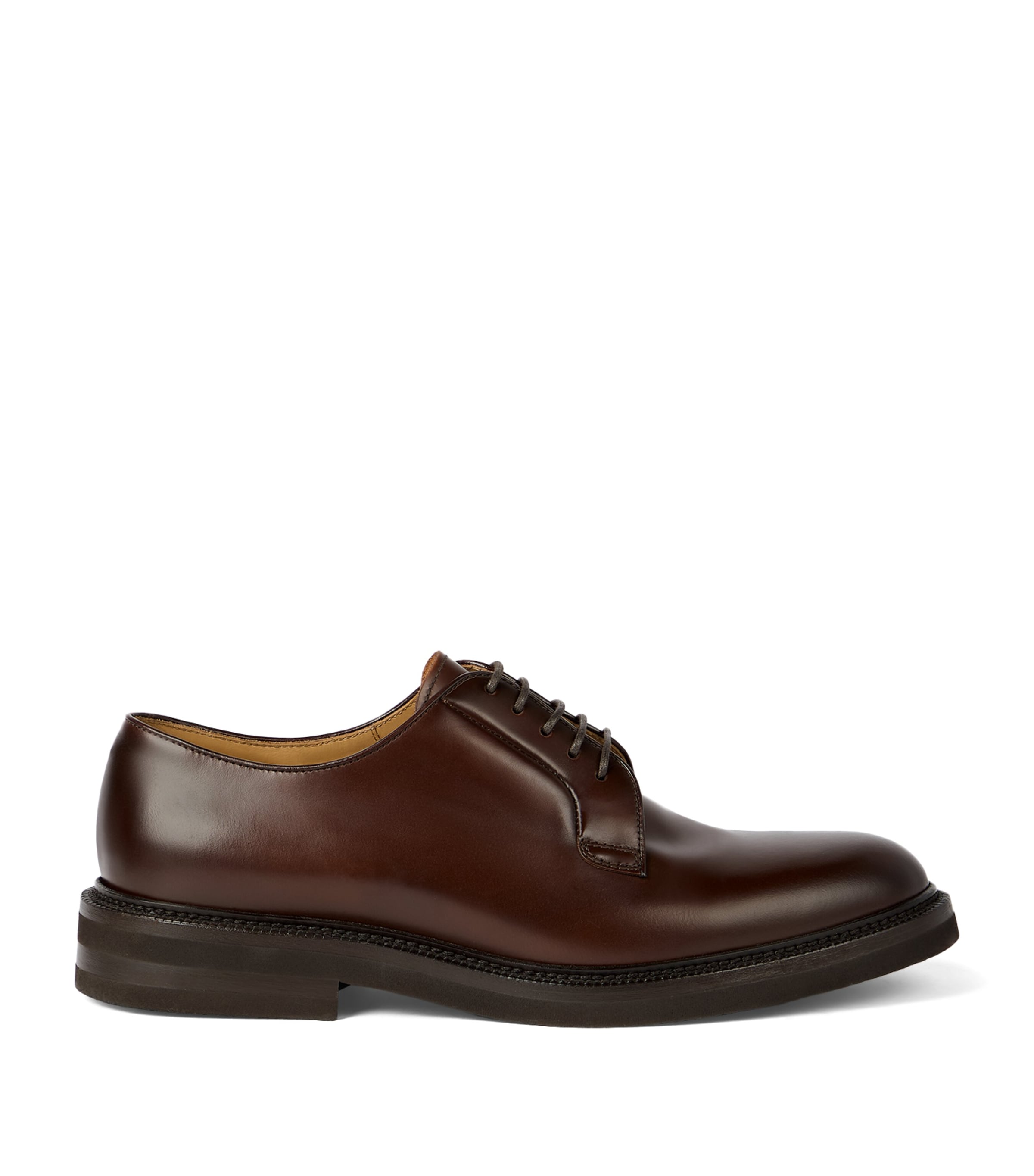 Brunello Cucinelli Aged Calfskin Derby Shoes