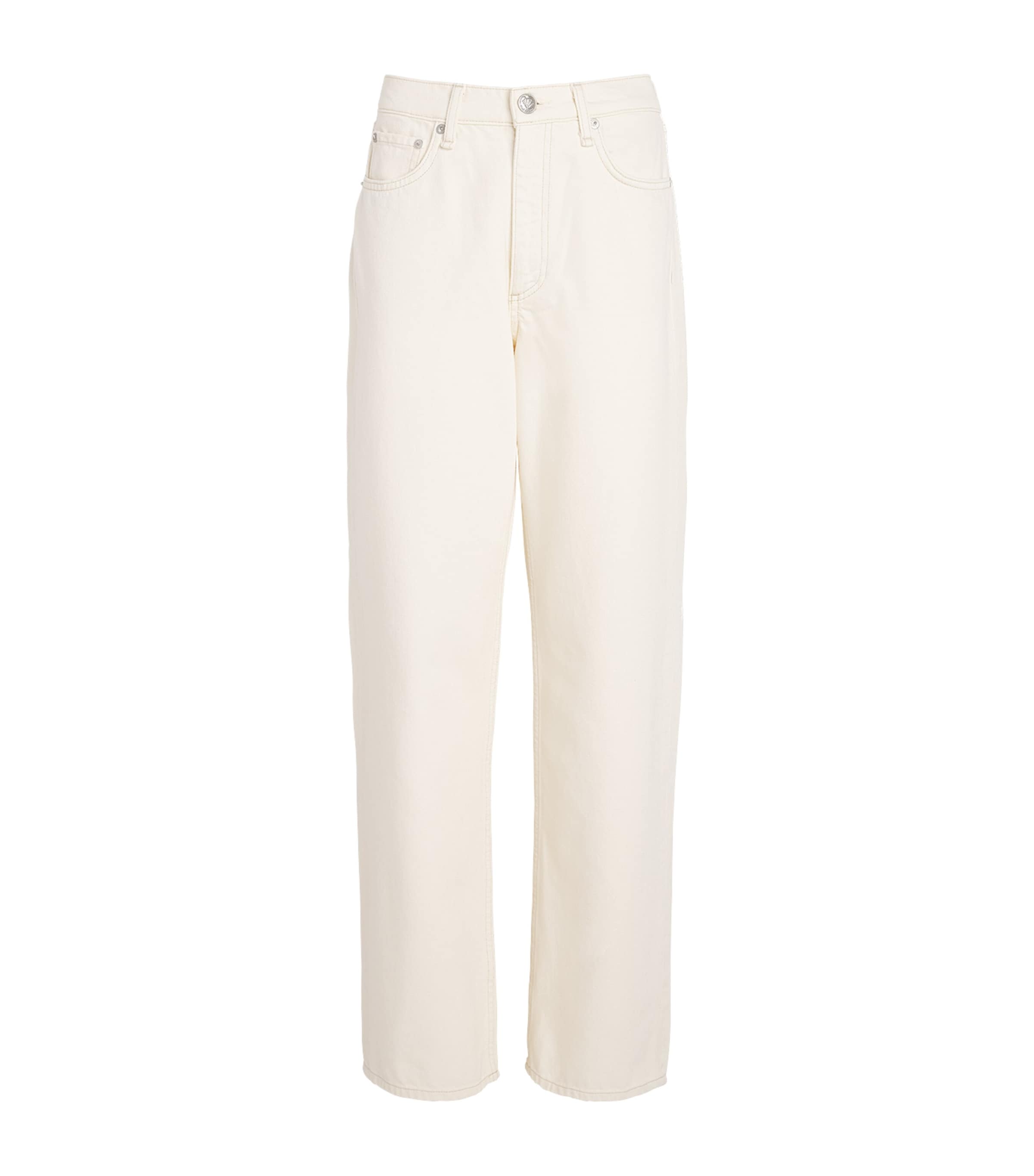 Rag & Bone Womens Shea Straight Jeans Ecru