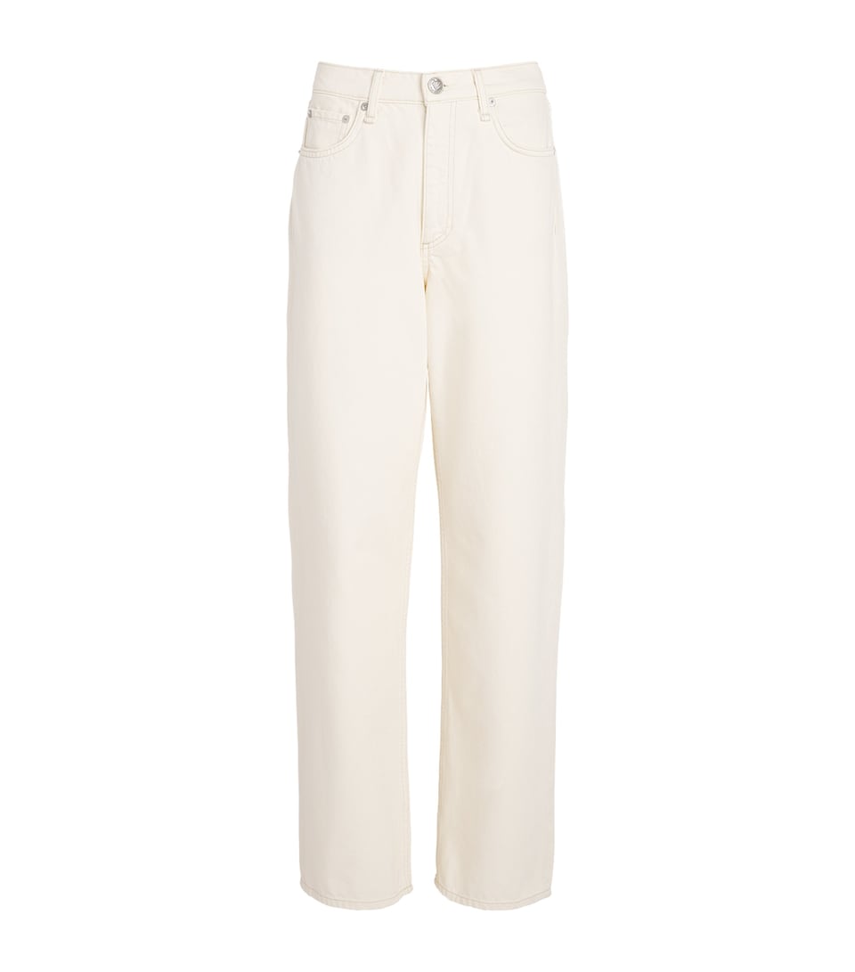 Rag & Bone Womens Shea Straight Jeans Ecru
