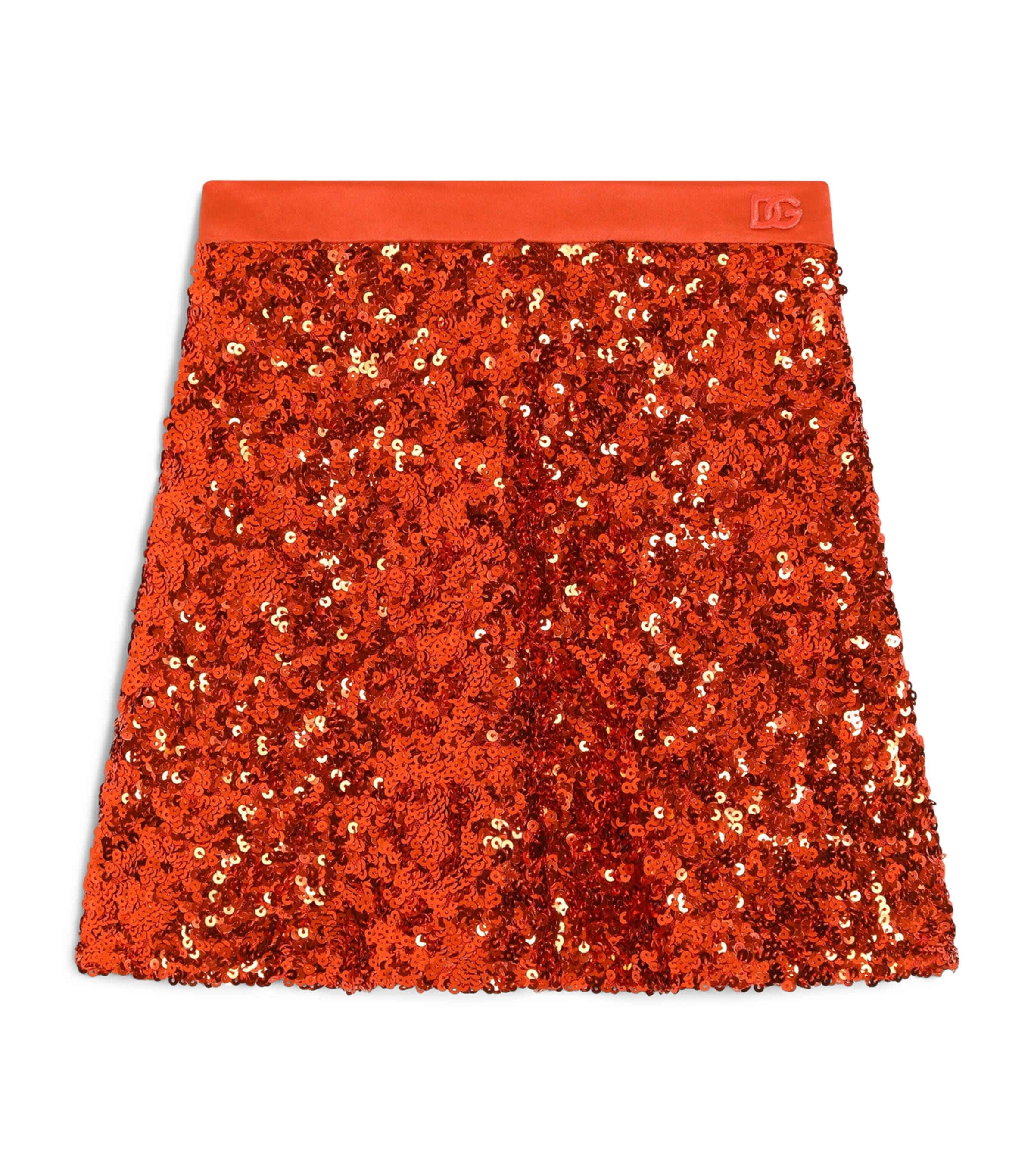 Dolce&Gabbana Kids Sequinned Skirt (8-12+ Years) Very Dark Oran