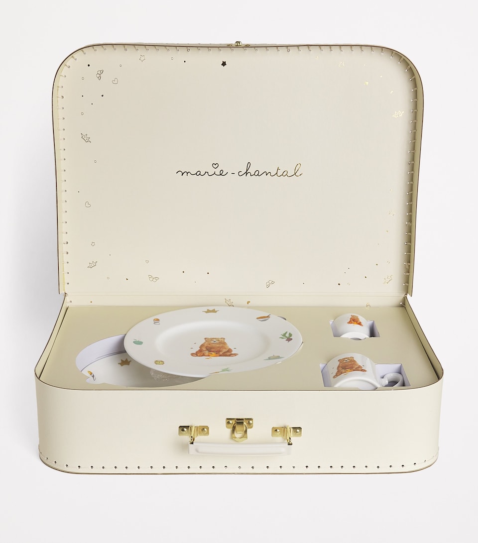 Marie-Chantal Manners Begin at Breakfast Crockery Suitcase Set Bear