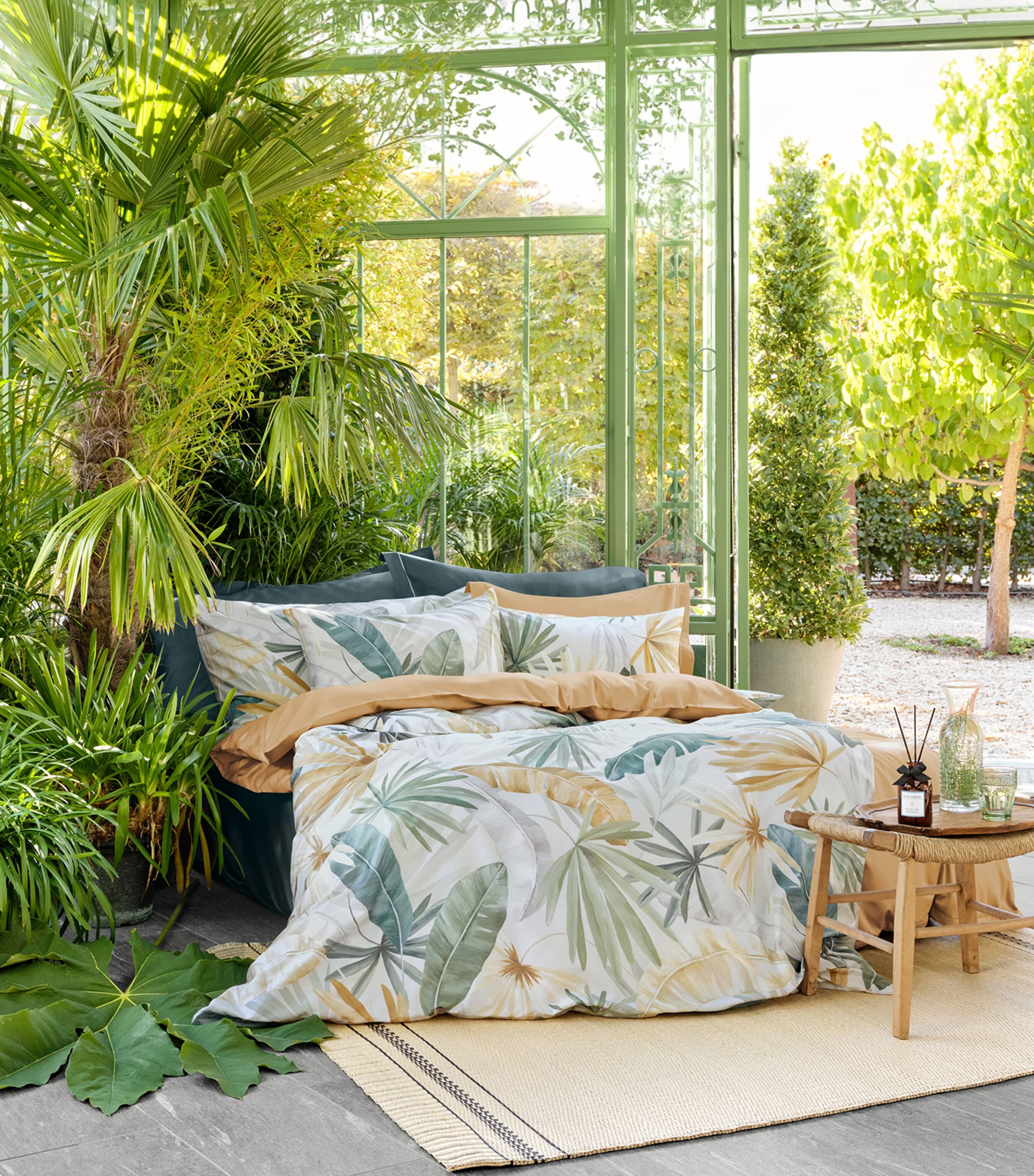 Schlossberg Cotton Palma-Noblesse Flat Sheet Beige