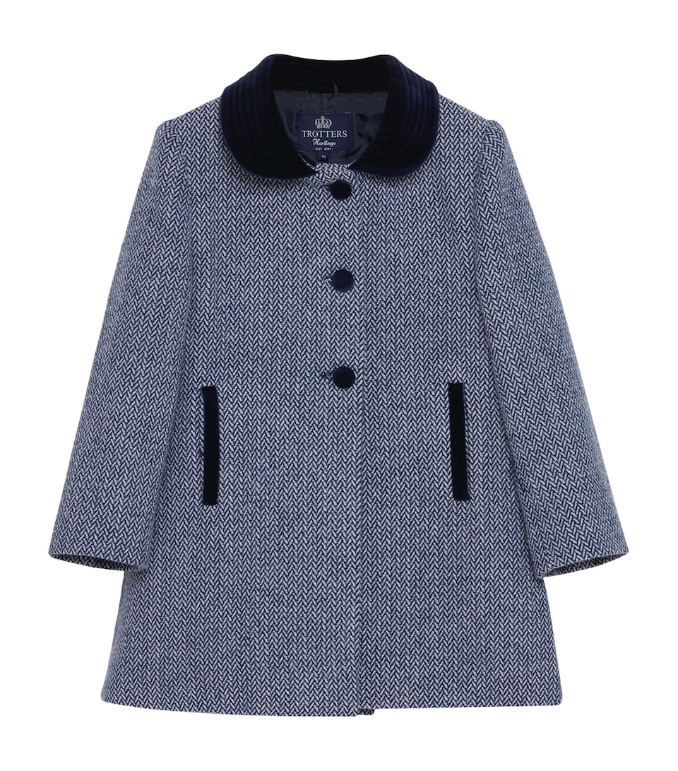 Trotters Matilda Swing Coat (2-5 Years) Naby Herringbone