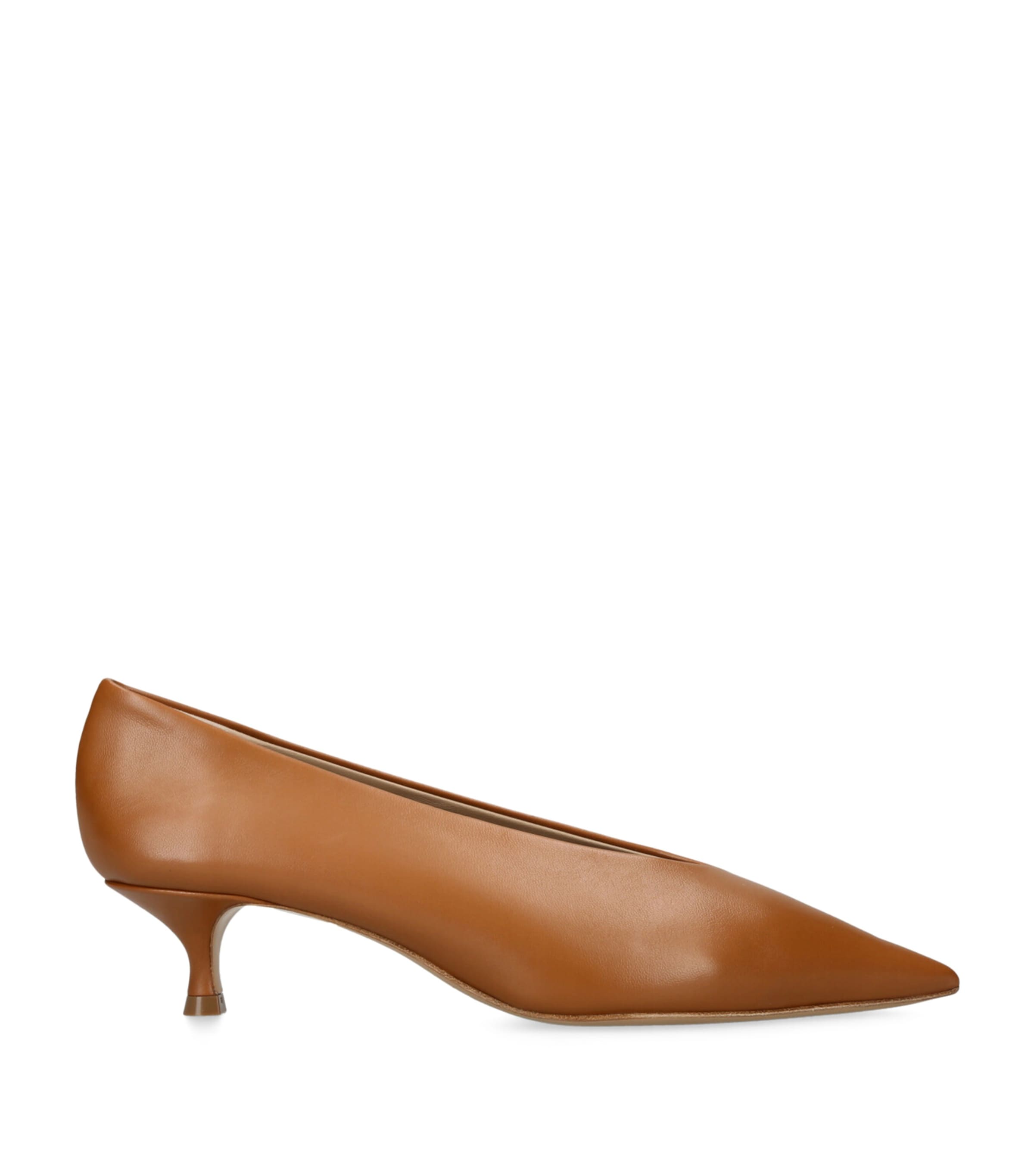 Le Monde Beryl Patent Leather Babouche Pumps 40 Camel