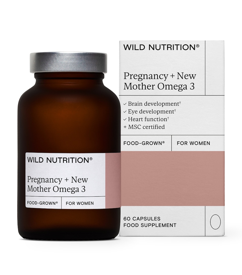 Wild Nutrition Food-Grown Pregnancy + New Mother Omega 3 (30 Capsules)
