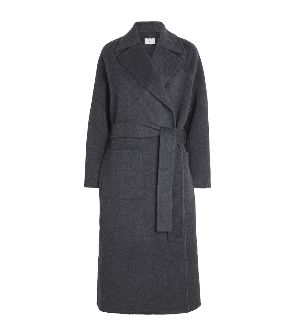 Wool-Blend Belted Coat