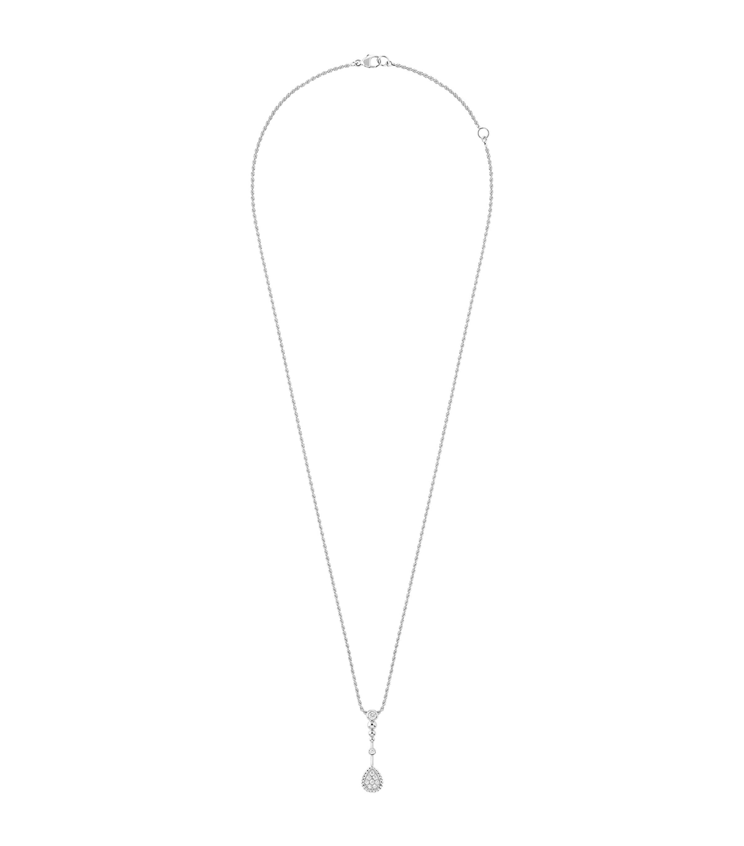 Boucheron White Gold and Diamond Serpent Bohème Solarité Pendant Necklace White Gold