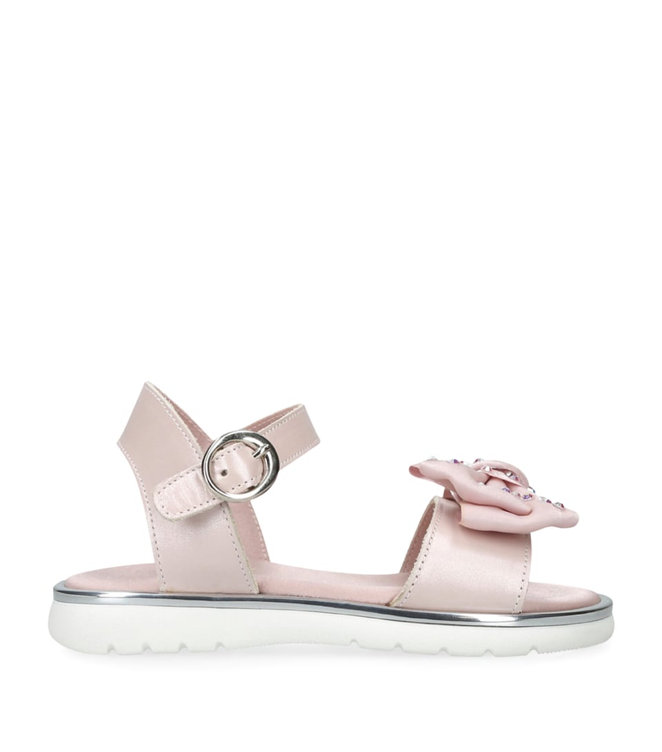 Leather Bow Sandals