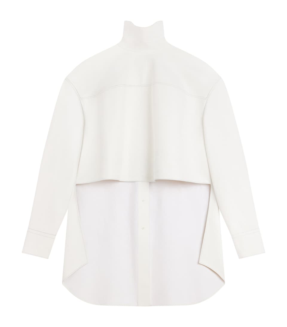 Givenchy Womens Nappa Lambskin Reversed Shirt