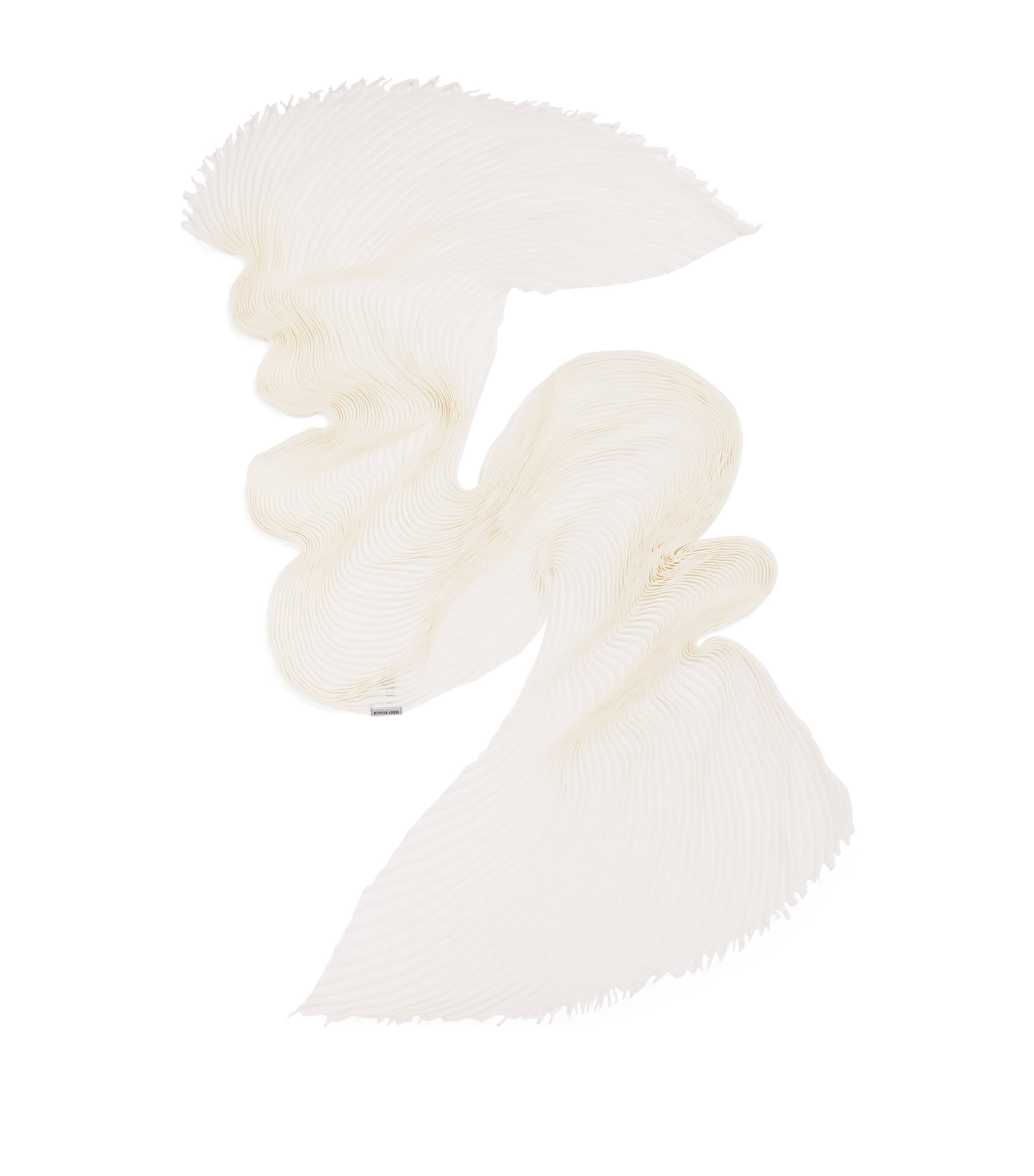Issey Miyake Feather Pleats Stole White
