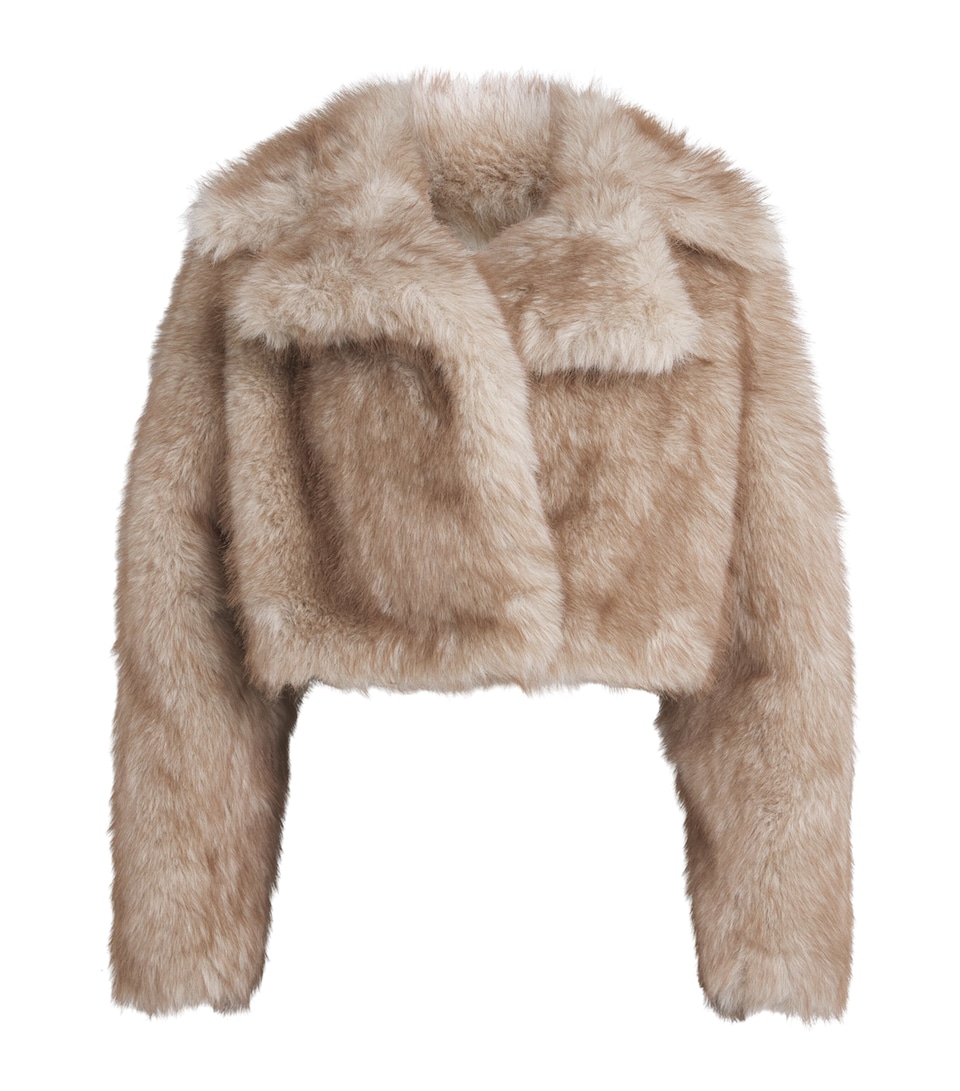 Toccin Womens Faux Fur Bellamy Jacket Fawn