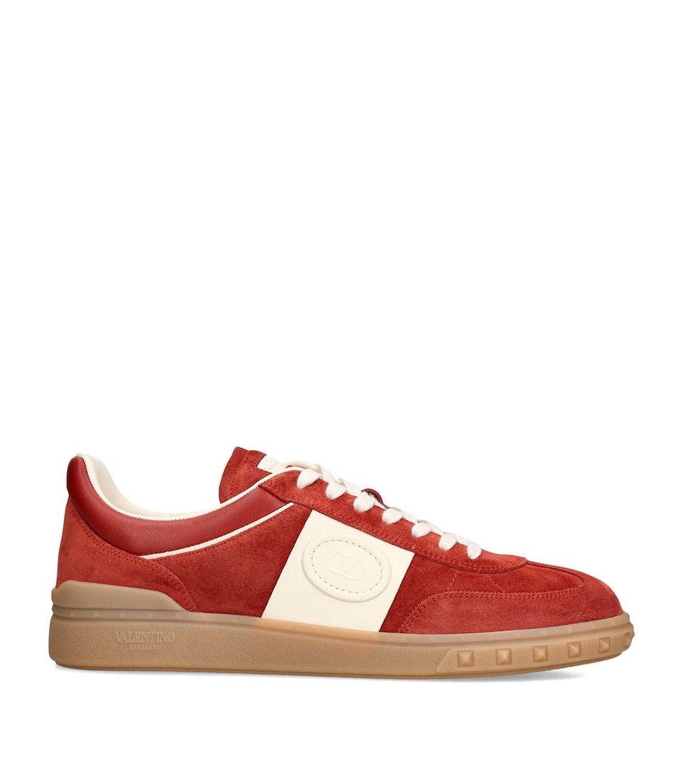 Valentino Garavani Suede Upvillage Low-Top Sneakers Red Comb