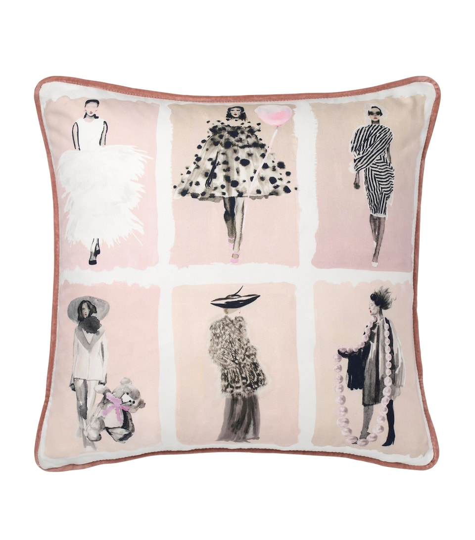 Cole & Son x Harrods Interior Design 175 Anniversary Edition Couture Carousel Cushion (50cm x 50cm) Blush