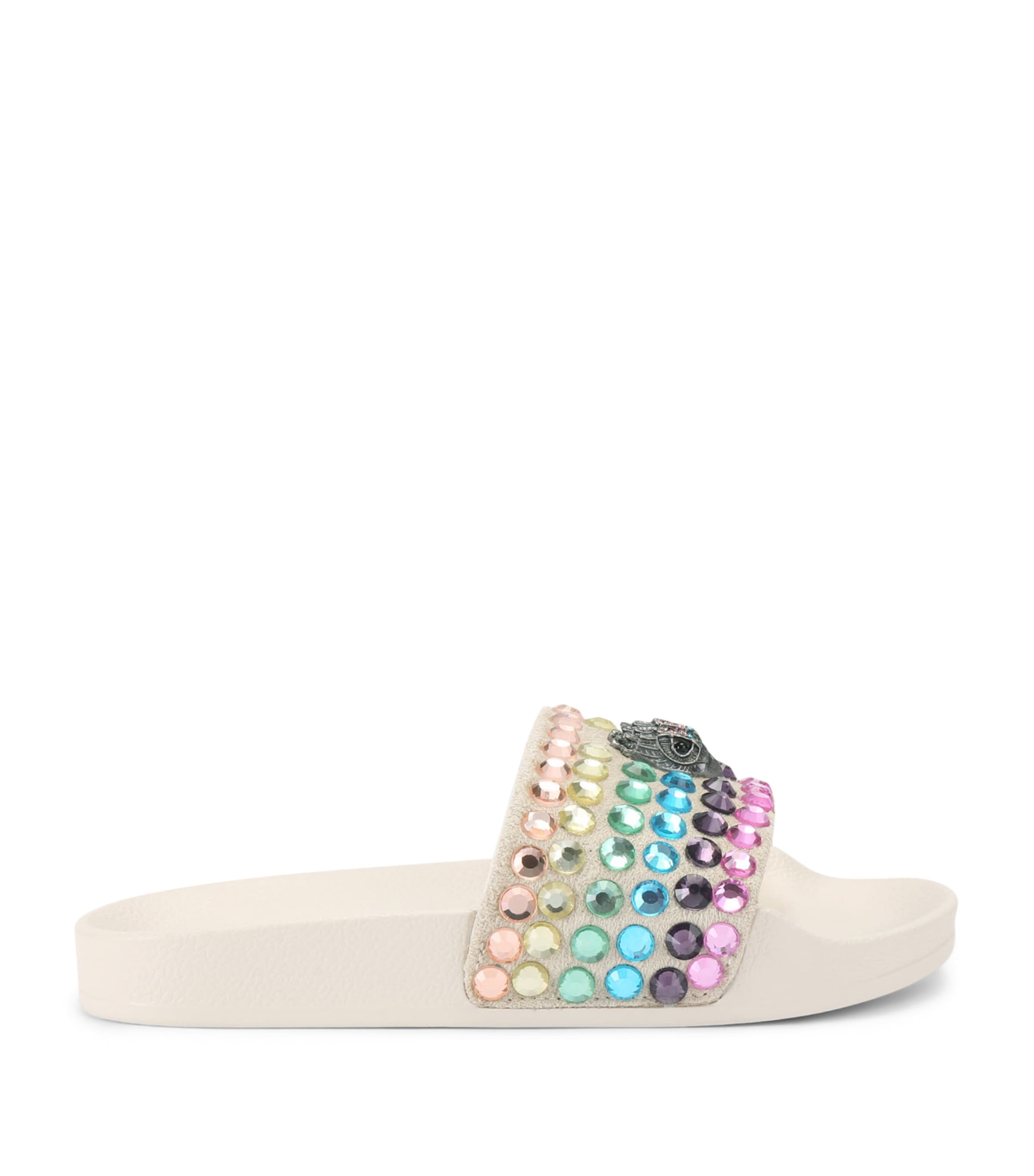 Kurt Geiger London Mini Meena Eagle Slides Bone/comb