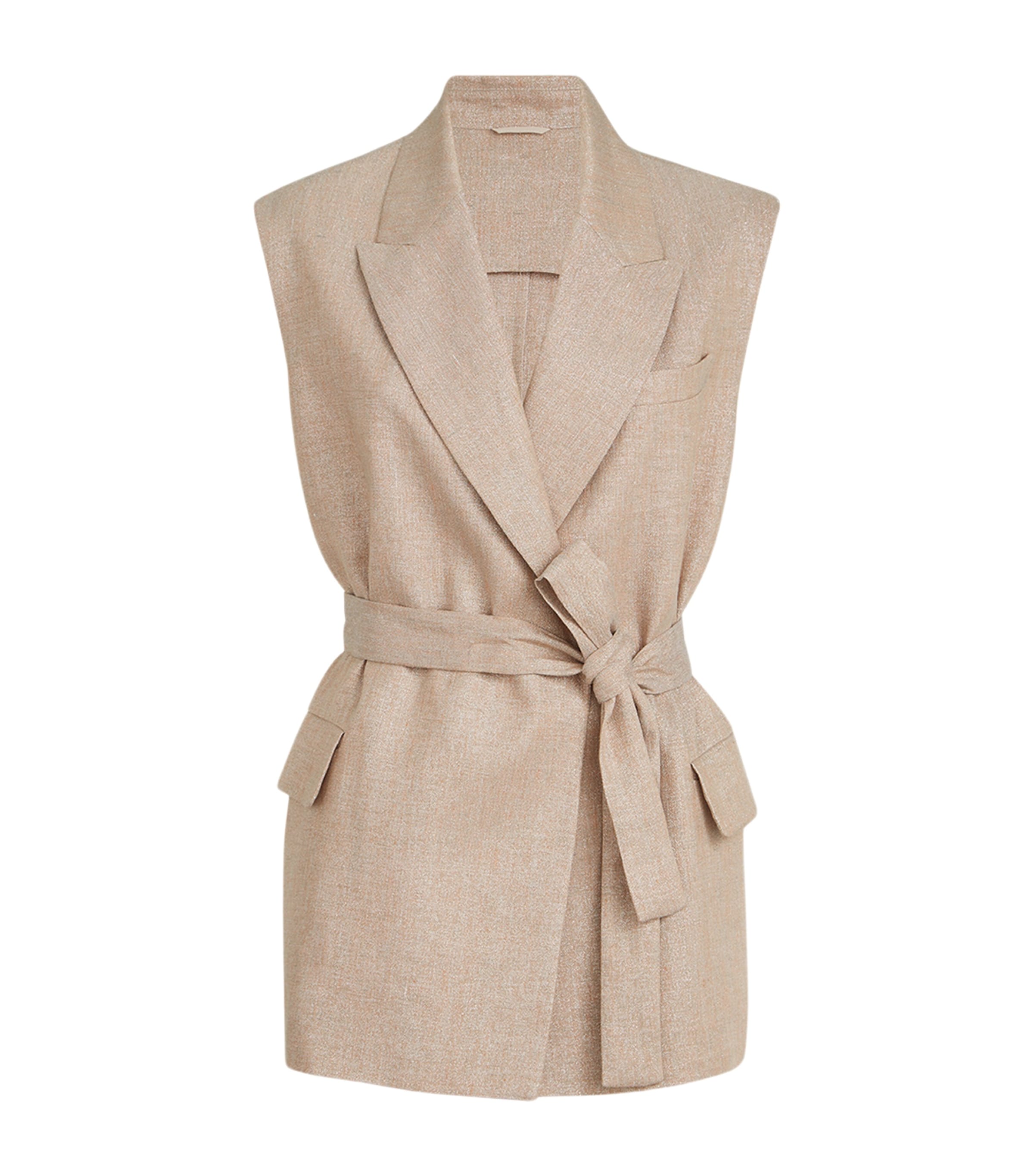 Linen-Blend Sparkling Vest