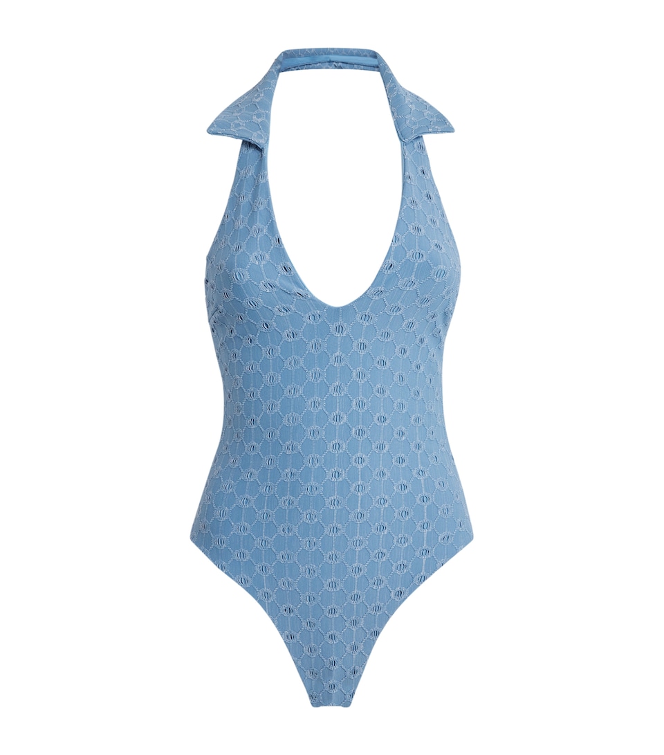 Devon Windsor Womens Anais Open-Work Swimsuit Capri