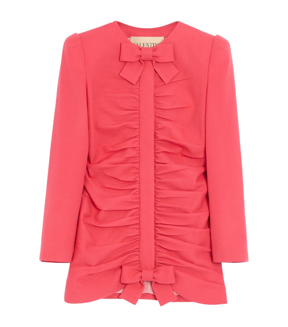 Virgin Wool Ruched Jacket