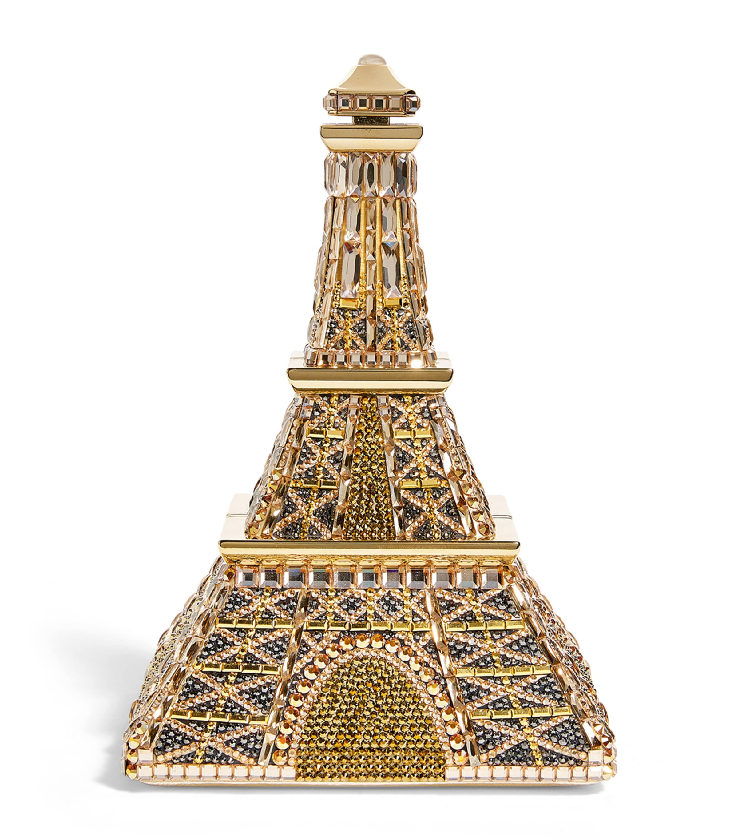 Judith Leiber Embellished Eiffel Tower Bonne Nuit Clutch Bag Champ Agne Aurum