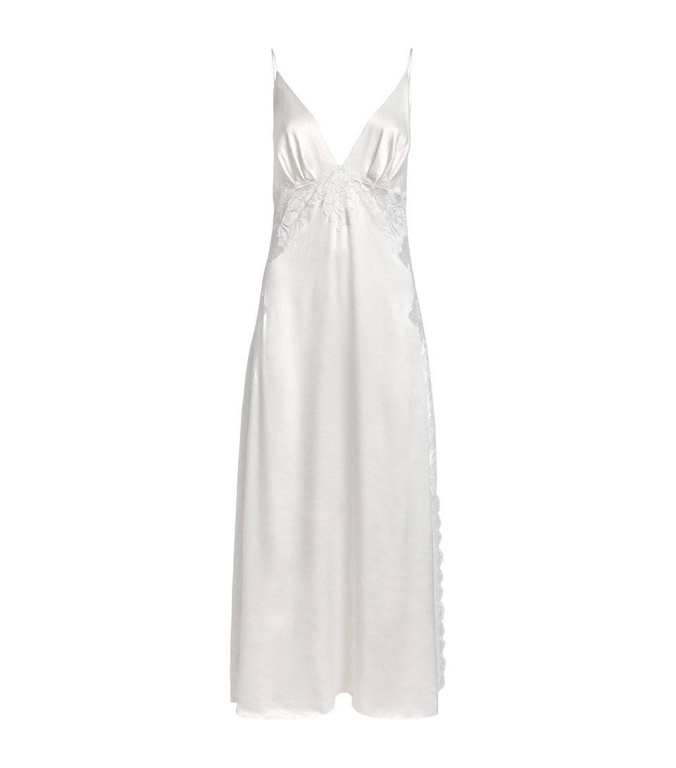Lace-Trim Slip Dress