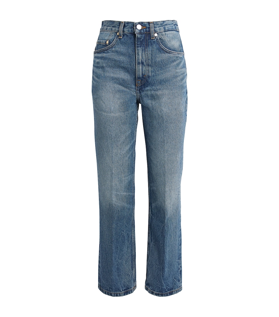 Mid-Rise Straight Jeans